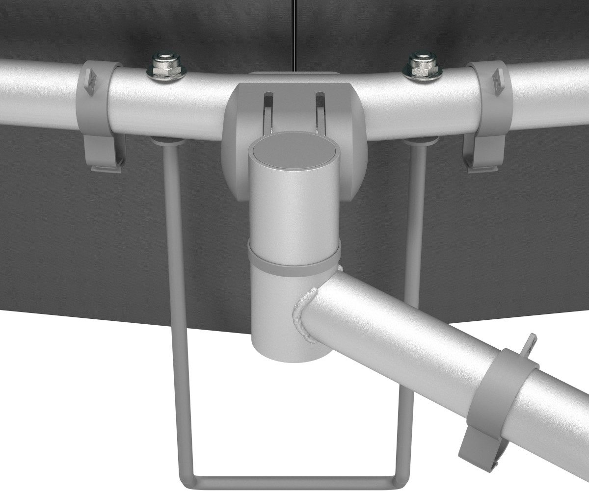 Dataflex Monitor-Halterung Dual-Monitorhandgriff viewgo Option 004 grau