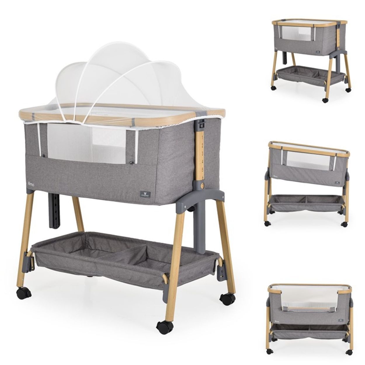 Cangaroo Komplettbett Beistellbett Amo Matratze, höhenverstellbar, günstig online kaufen