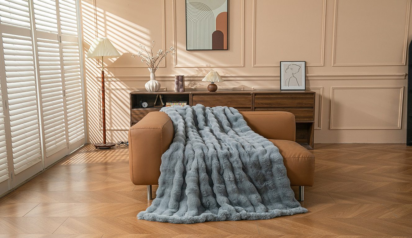 Wohndecke Briee Premium 550g/m², hochwertig, flauschige Decke, maximaler Komfort, OTTO home, Decke mit Fell-Optik, bubble, unifarben, hochwertige Qualität 550g/ – Bild 5 von 5
