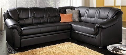 DOMO collection Ecksofa Montana, zeitlose Rückensteppung, bequeme Armlehnen, B.234cm, L-Form, wahlweise mit Bettfunktion