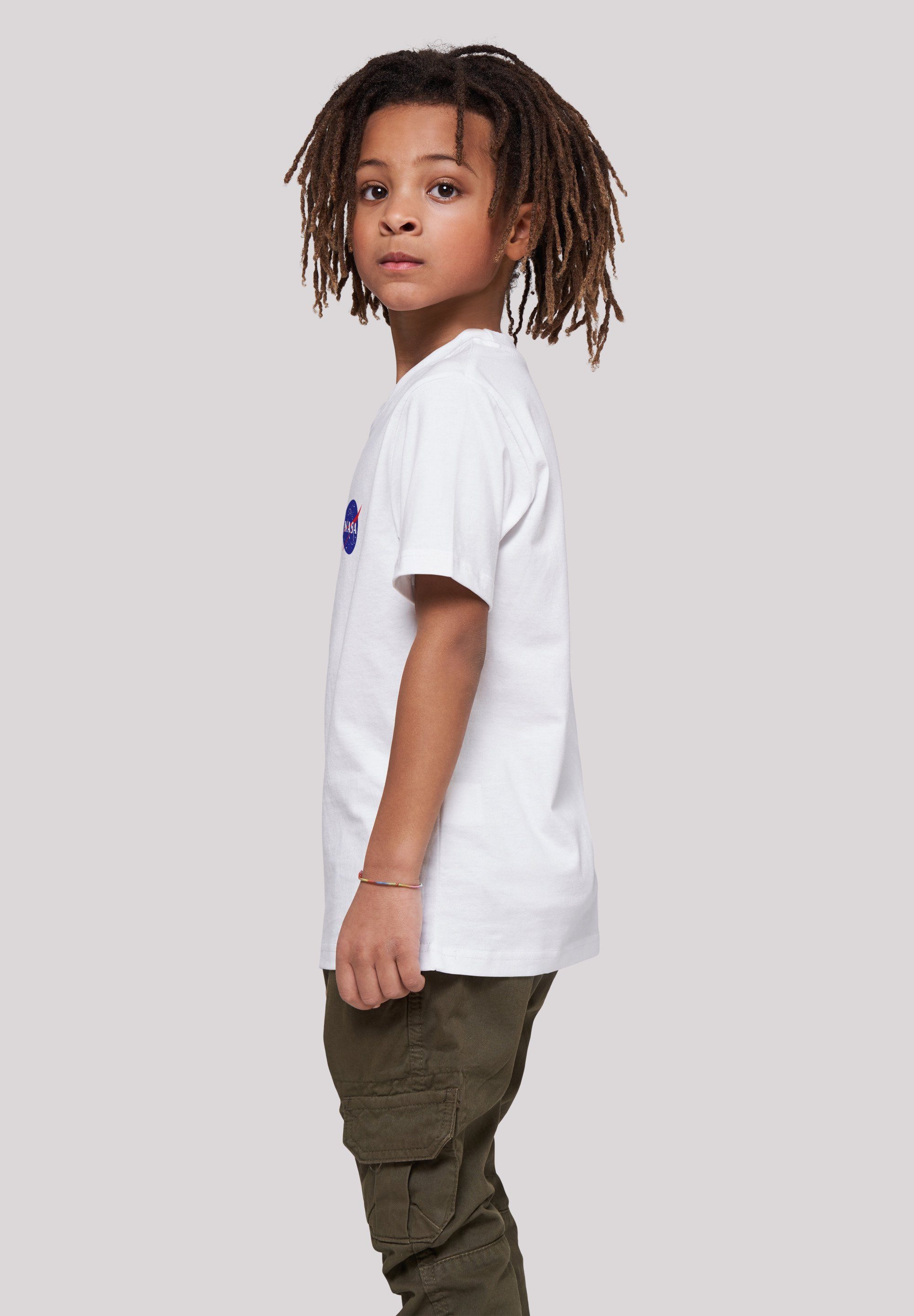 F4NT4STIC T-Shirt NASA Logo Chest Classic Merch,Jungen,Mädchen,Bedruckt Insignia White Unisex Kinder,Premium