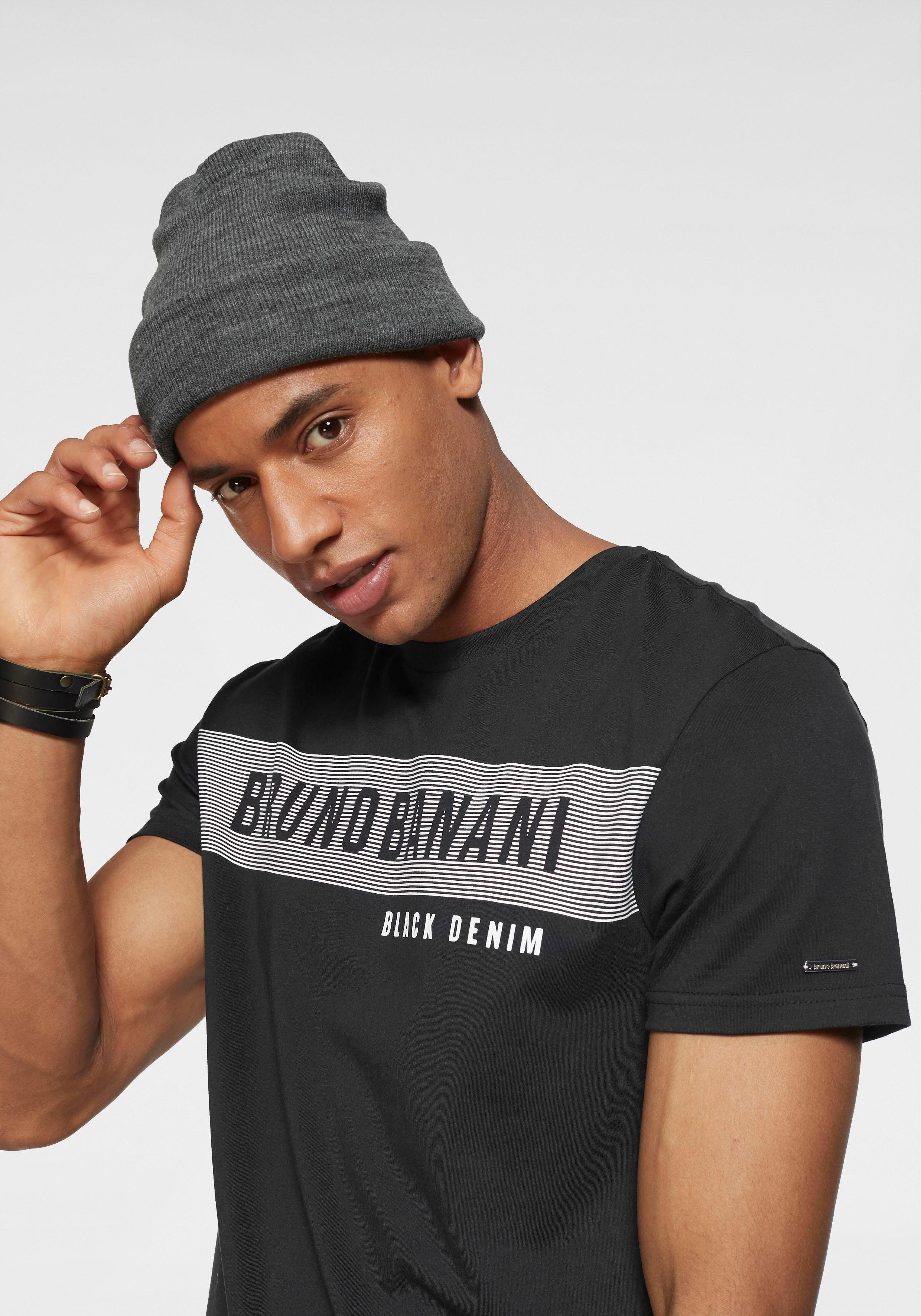 Bruno Banani T-Shirt kurzärmelig, schmal geschnitten, Rundhalsausschnitt