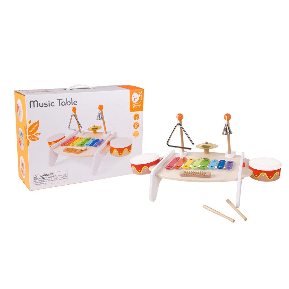 Classic World Spielzeug-Musikinstrument Classic World - Musiktisch - 49,7x29x26,4cm - ab 3 Jahre, Aus Holz