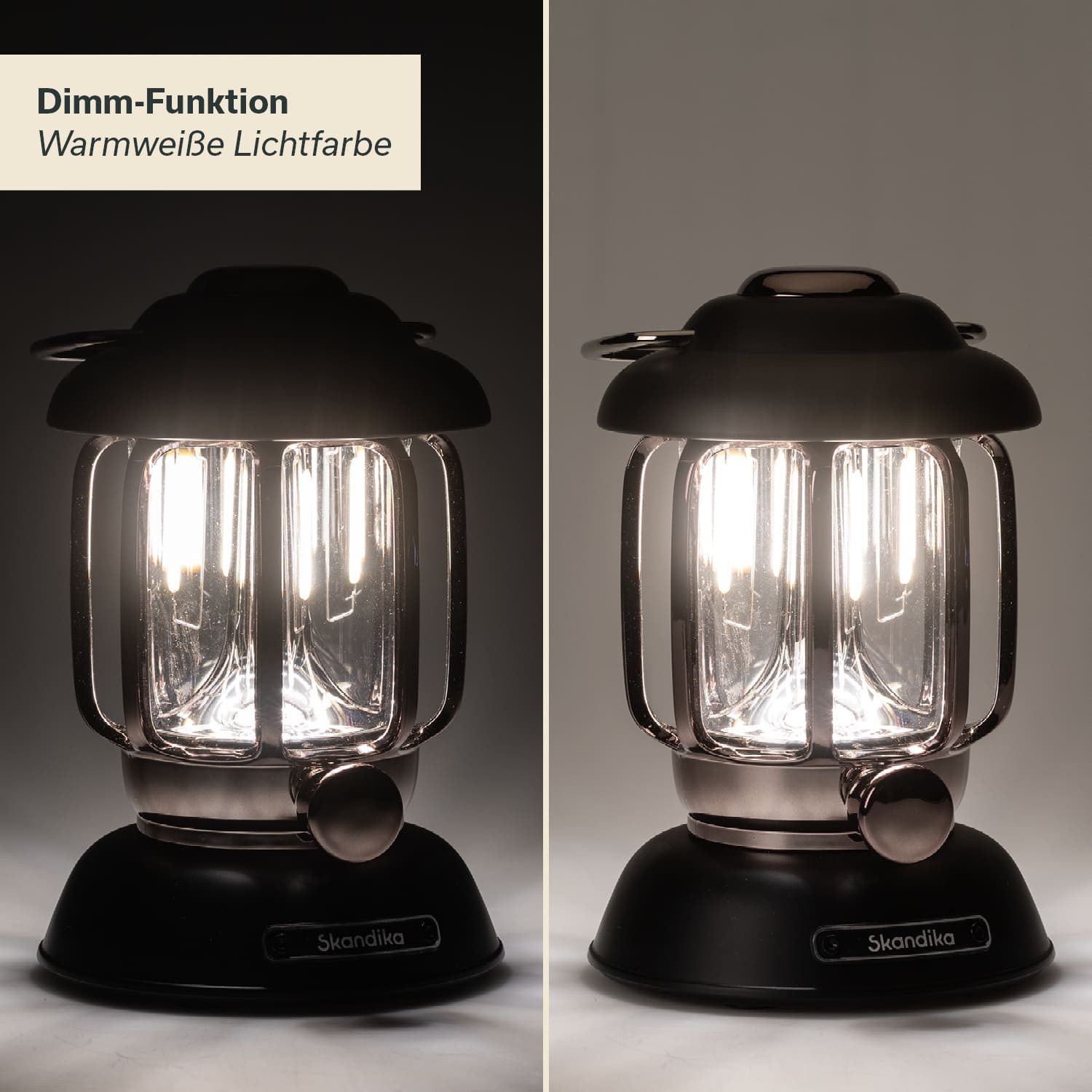 Skandika LED Gartenleuchte Campinglampe Forsol, Retro-Stil, Aufladbar, Tisc günstig online kaufen