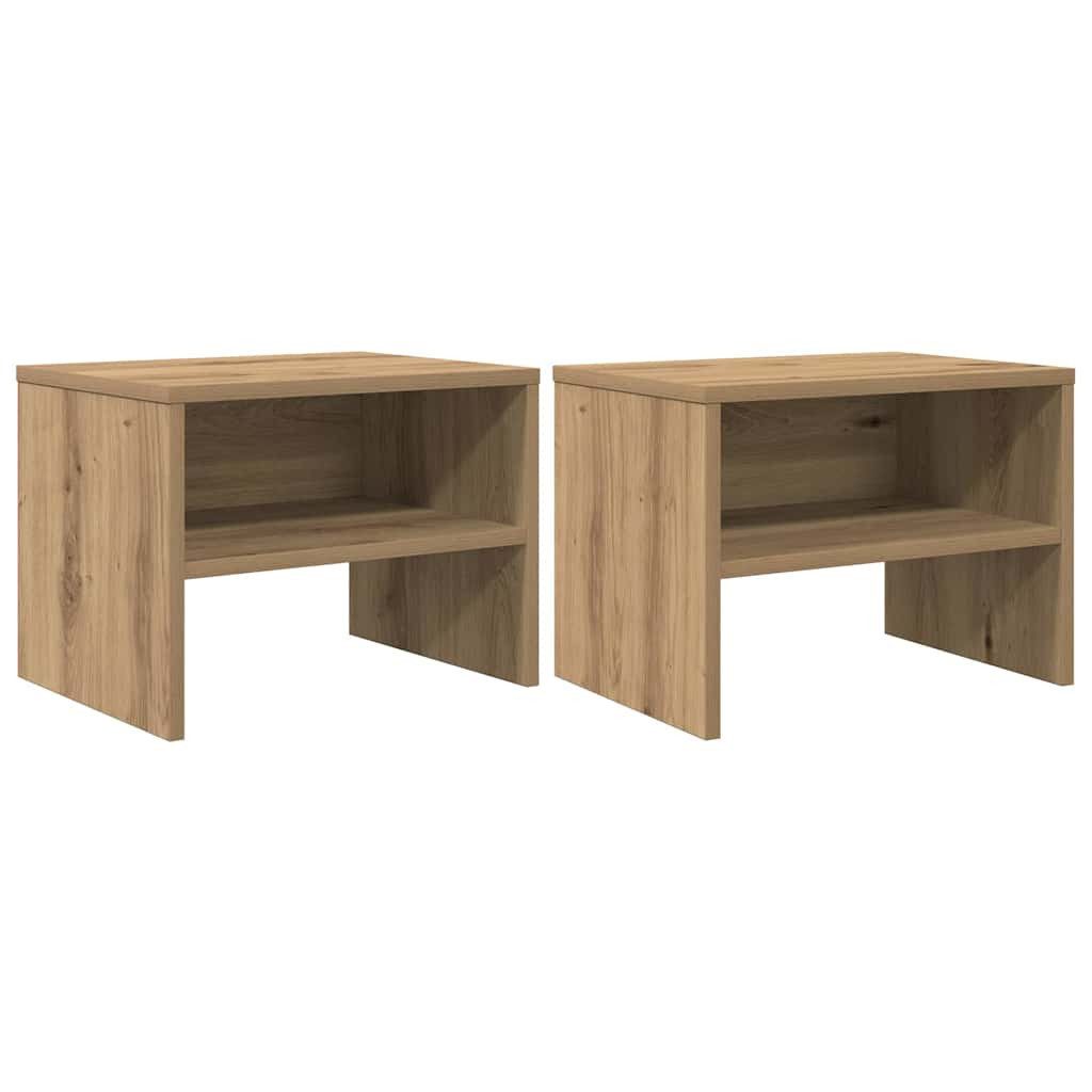 vidaXL Nachttisch Nachttisch 2 pcs Artisan-Eiche 40 x 40 x 30 cm Holzwerkst günstig online kaufen