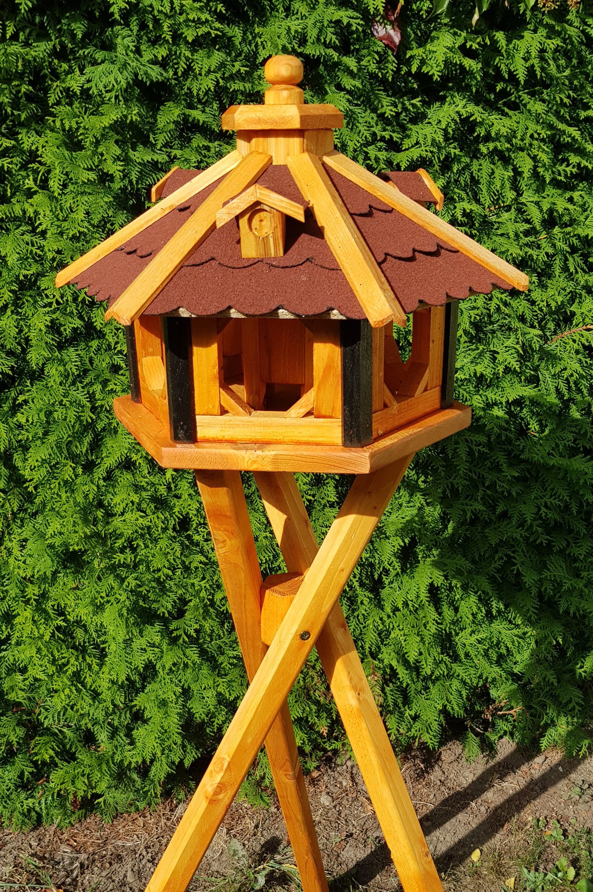 Holzdekoladen Vogelhaus Vogelhaus mit Ständer 48x33 cm Größe L Typ 9