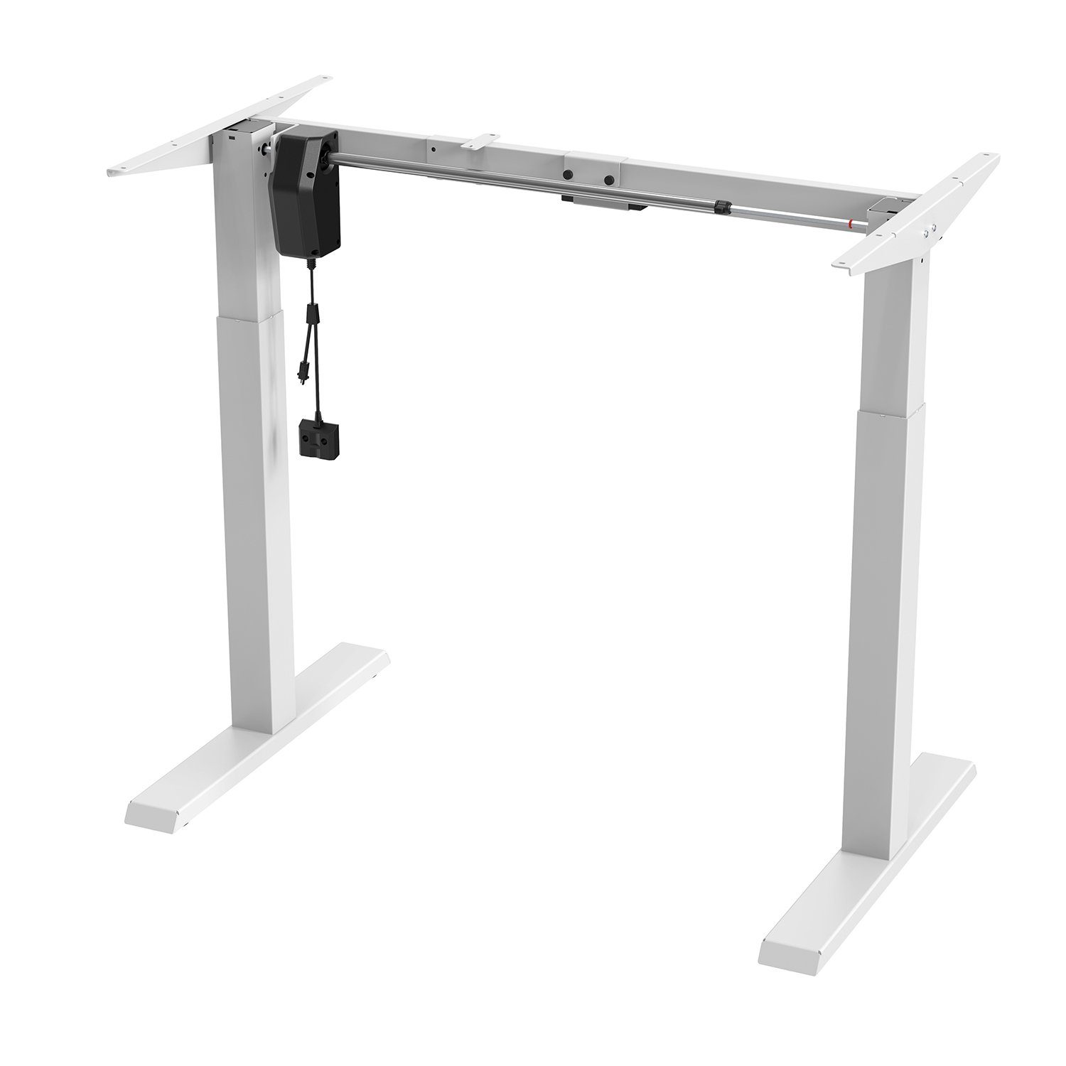 Maclean Schreibtisch Tischgestell Sitz-Steh-Schreibtisch ER-403, Weiß/Schwarz/Grau