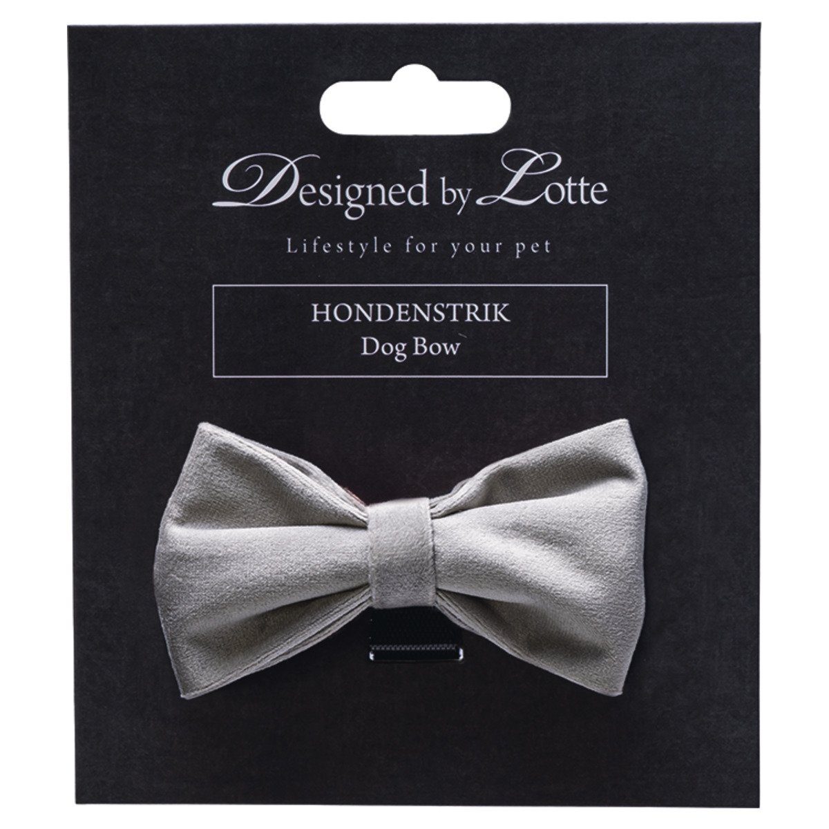 Designed By Lotte Hundefliege Fliege Zaza grau für Hundehalsbänder