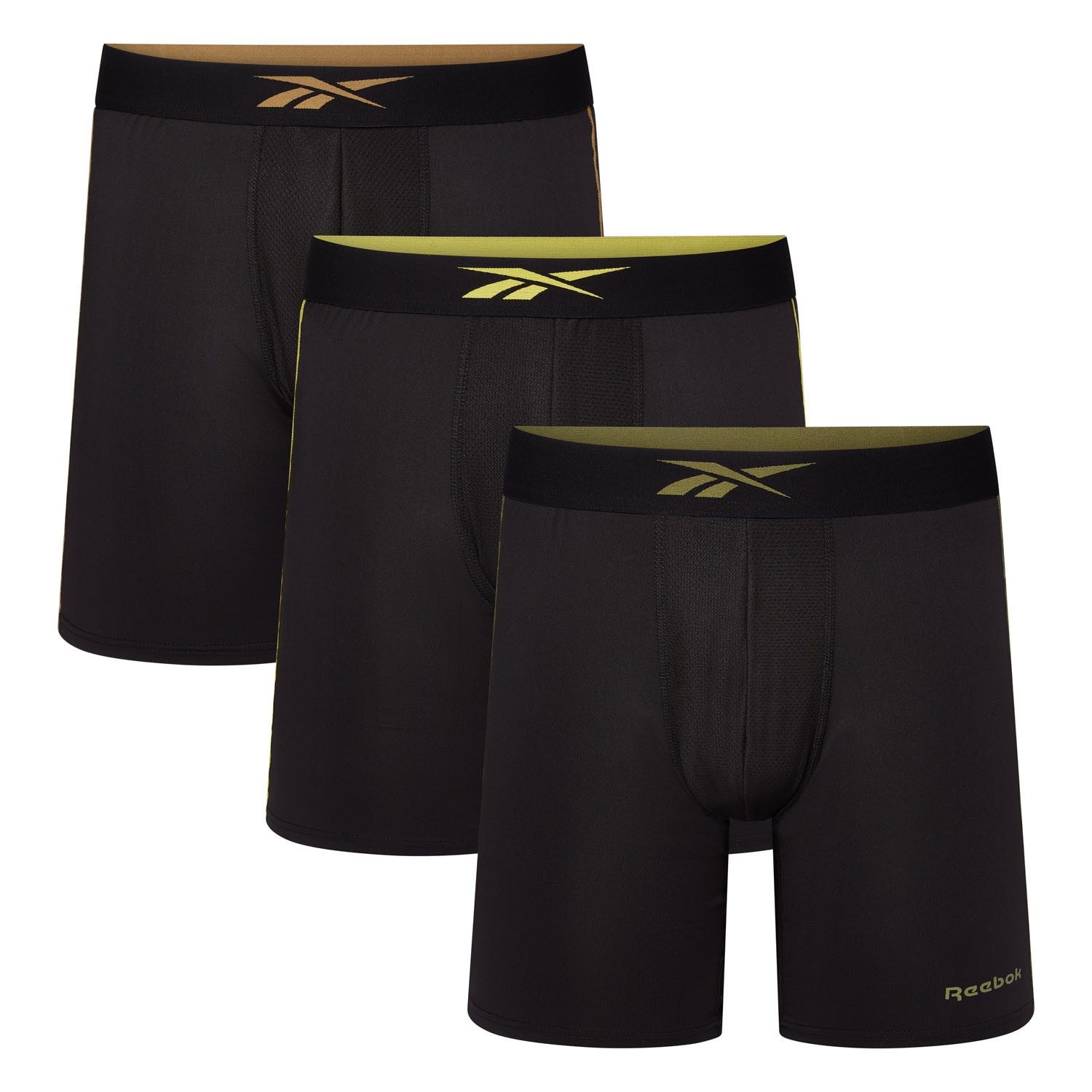 Reebok Trunk HUTTON (3er Pack) basic, bequem, weich, feuchtigkeitsregulierend, mit Logo, breiter Bund
