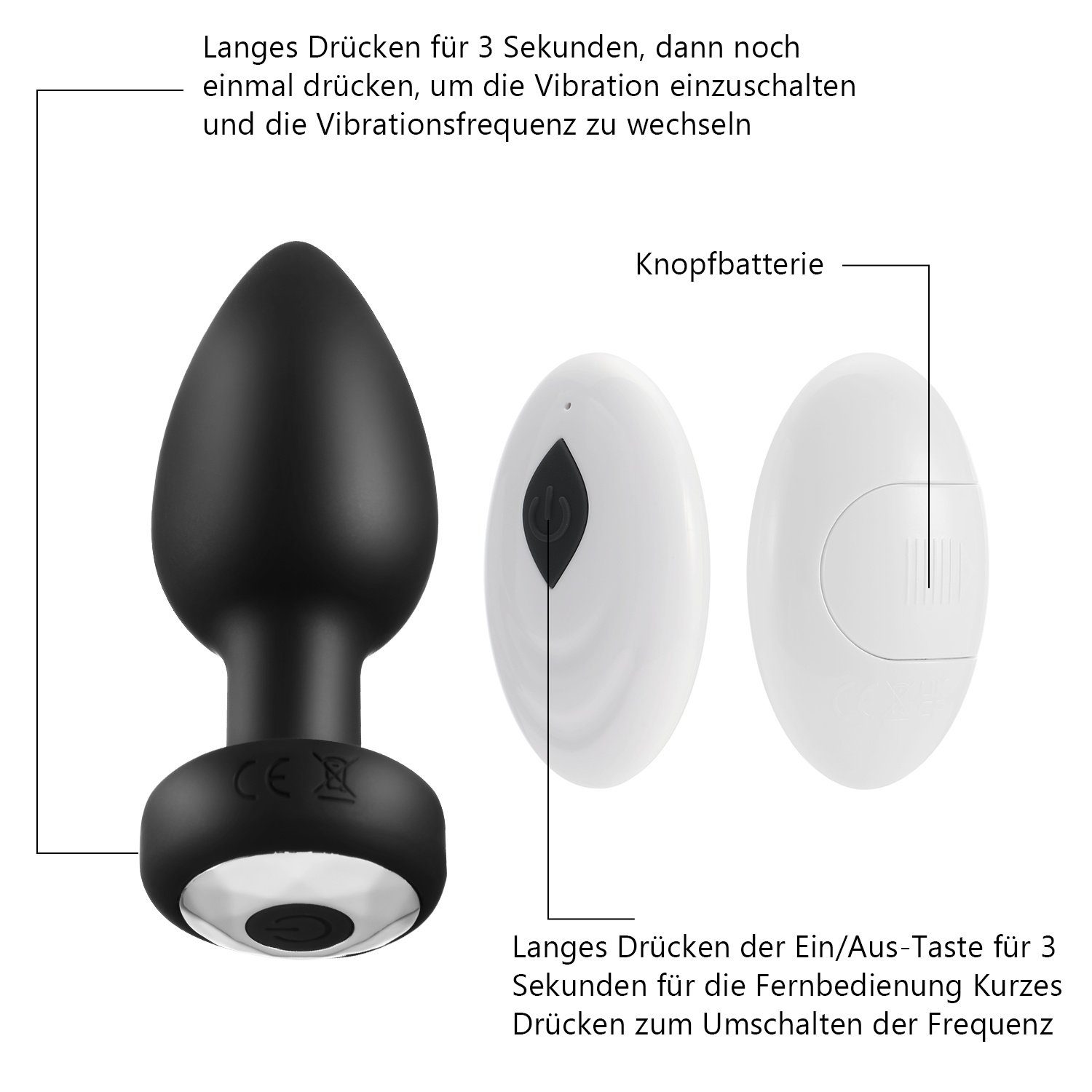 mit Silikon Paarvibrator für vibrationsmodi, Dildo Männer Analplug Analplug S/M/L LOVONLIVE Analvibrator Sexspielzeug Frauen Fernbedienung Anal Set, 10 Plug