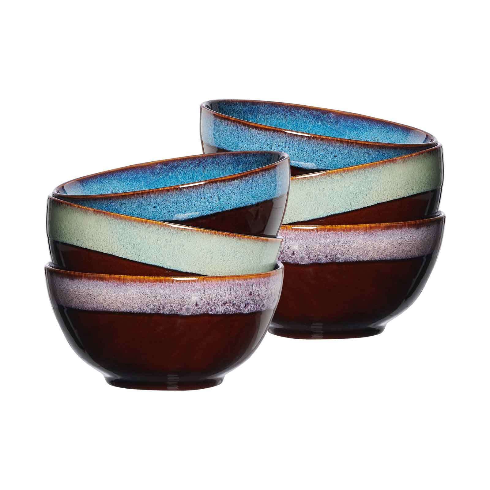 Ritzenhoff & Breker Schale Mongu Müslischalen ø 15 cm 6er Set, Steingut, (6x Schale, 6-tlg)