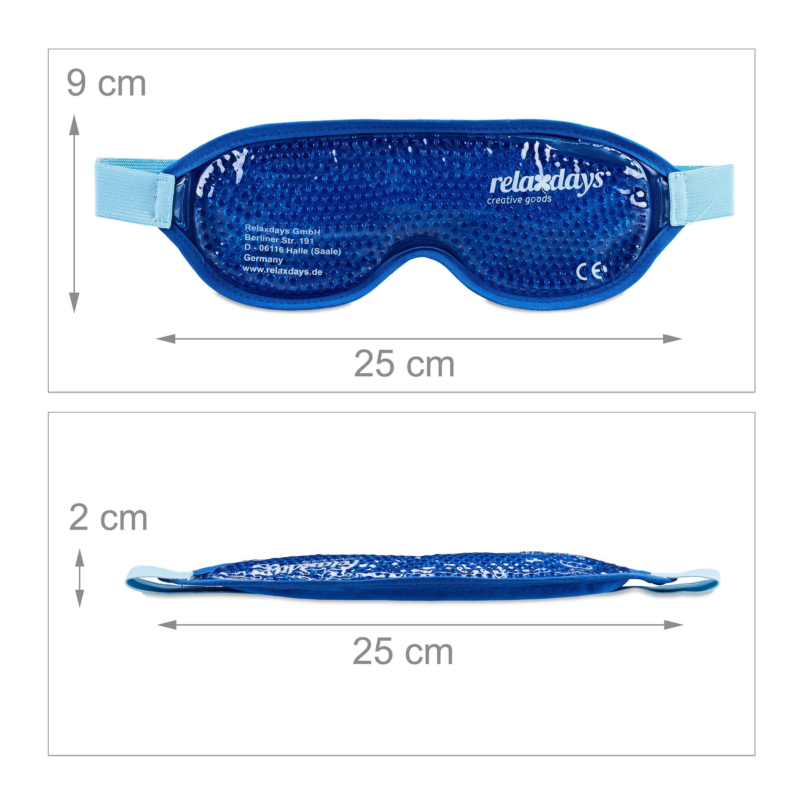 relaxdays Augenmaske kühlend 2er Set
