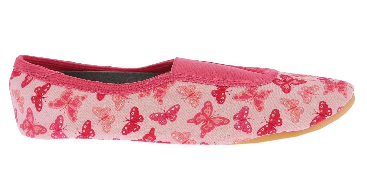Beck Schläppchen Papillon mit Ristgummi Gymnastikschuh (Barfußschuhe, für schmale Füße und kleine Kinder besonders geeignet, ab Gr. 18/19 verfügbar) atmungsakti – Bild 4 von 5