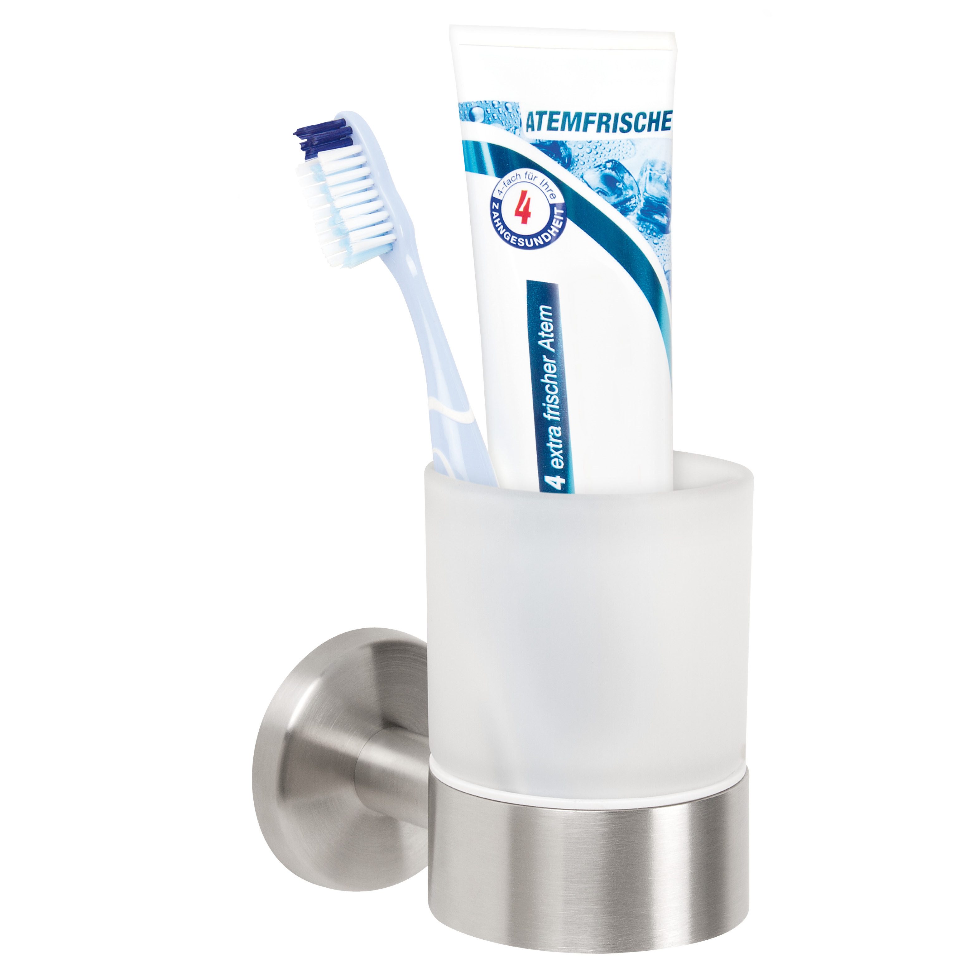 bremermann Zahnputzbecher Bad-Serie PIAZZA - Glasbecherhalter, aus Edelstah günstig online kaufen