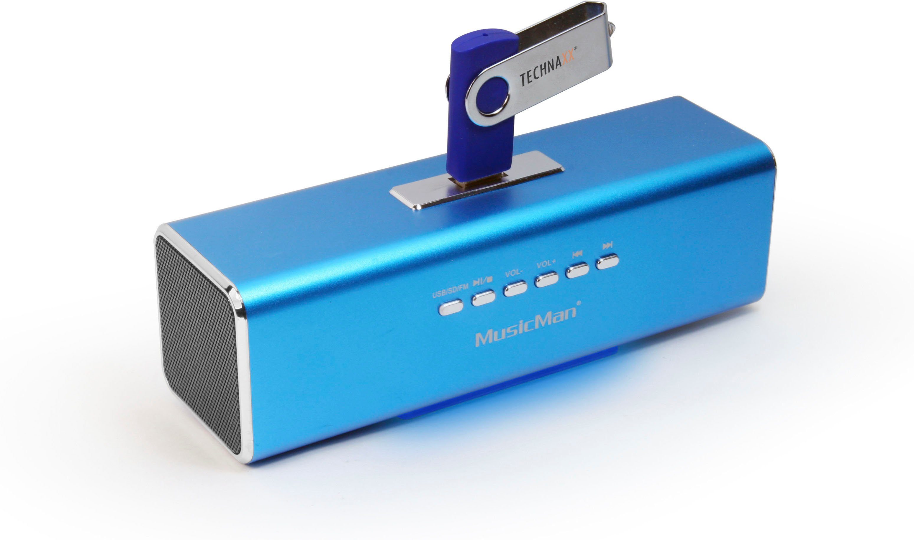 Technaxx MusicMan MA Soundstation 2.0 W) (6 Portable-Lautsprecher blau