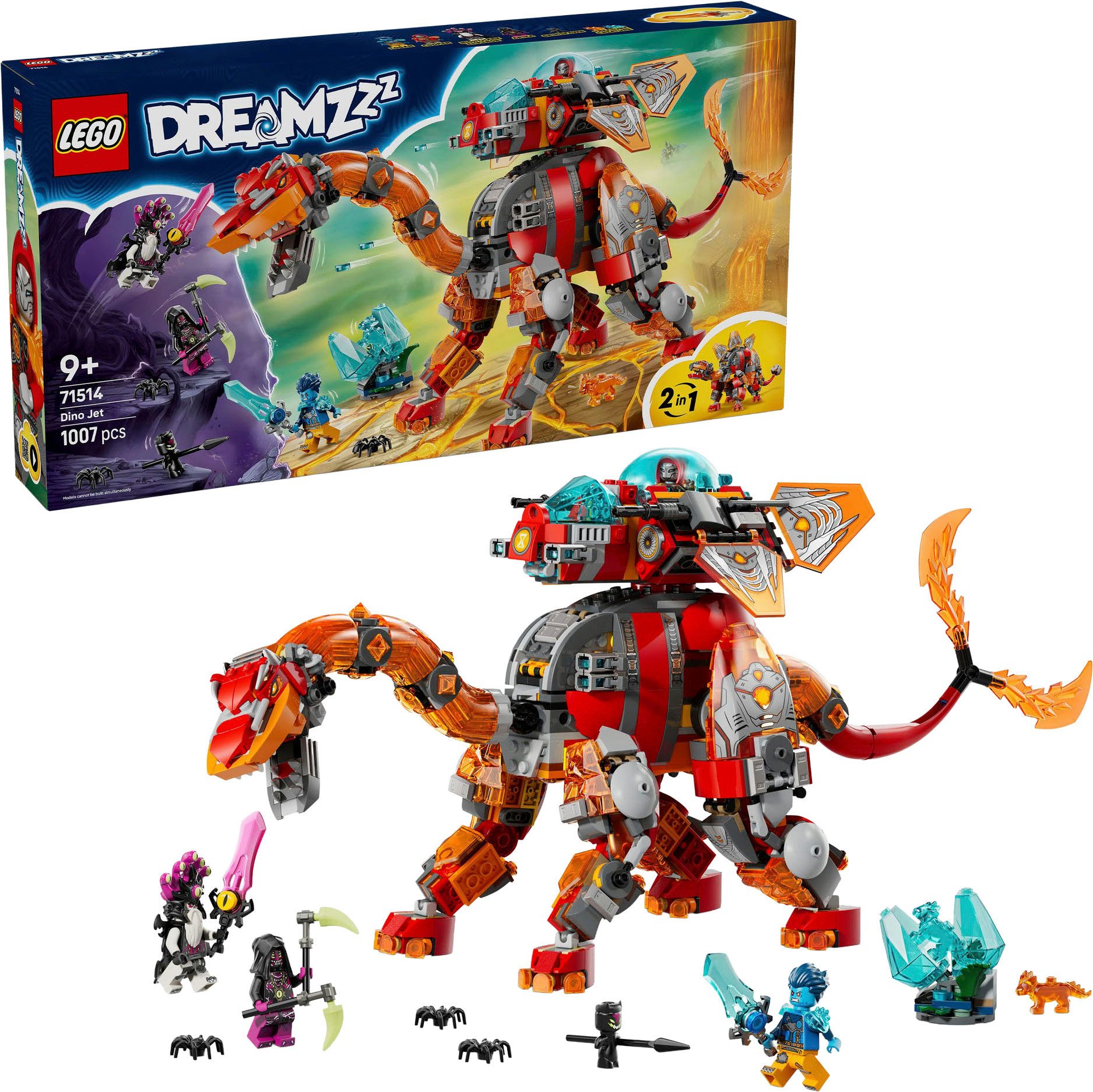 LEGO® Dino-Düsenflieger (71514), LEGO DREAMZzz Konstruktionsspielsteine, (1007 St), Made in Europe