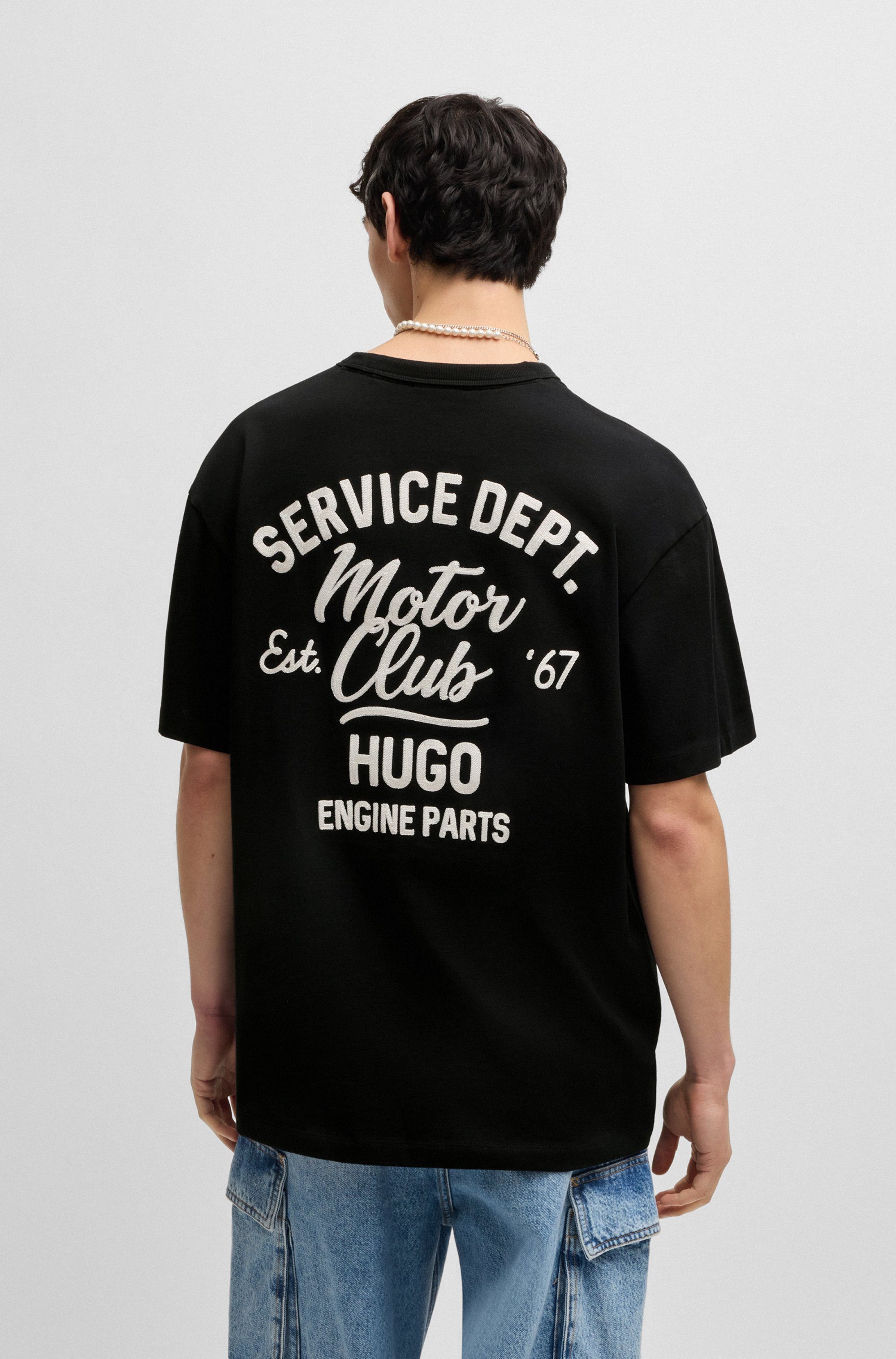 HUGO Blue T-Shirt Nampie mit großem günstig online kaufen