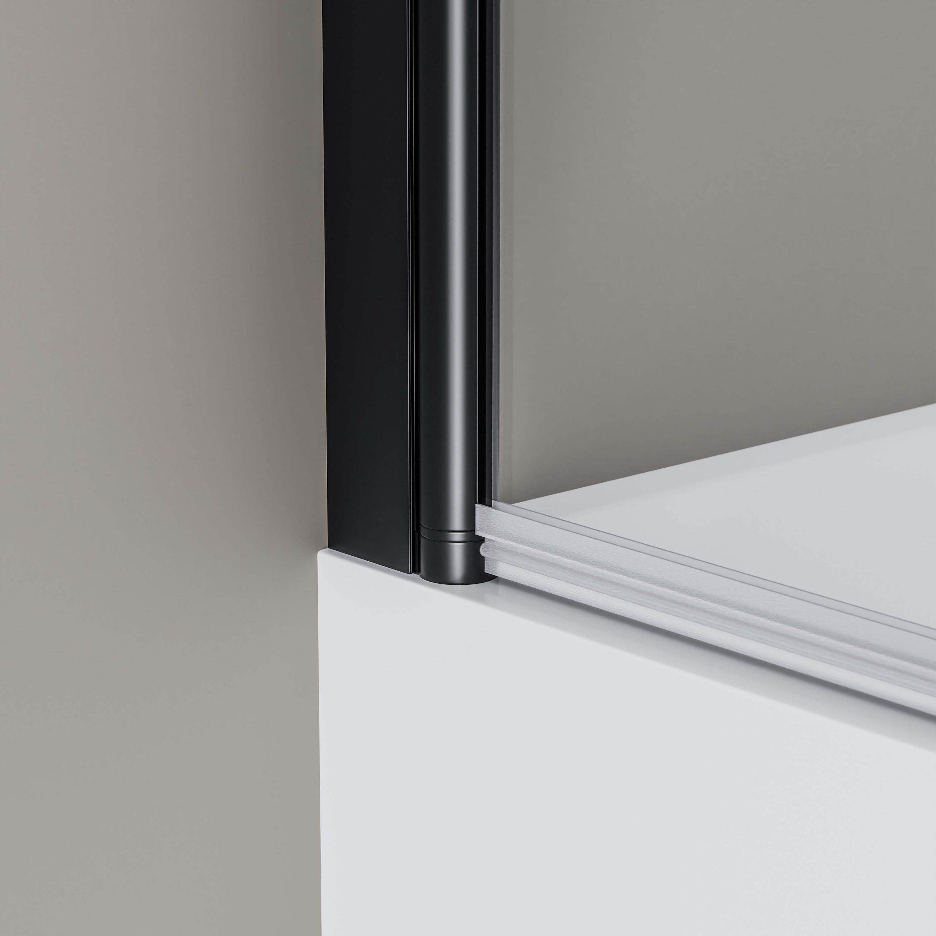 Bernstein Badewannenaufsatz NT209 120x140 cm Klarglas, (2-teilig), Faltbare ESG-Duschwand mit Hebe-Senk-Mechanismus