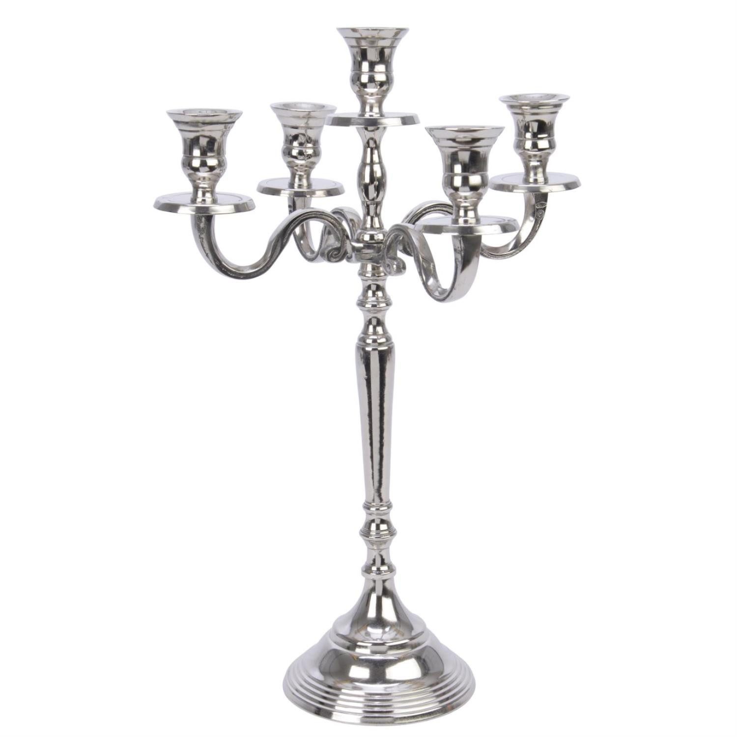 MARELIDA Торшеры Подсвечник Stabkerzenhalter Kerzenleuchter Tafelkerzen 40cm silber (1 St)