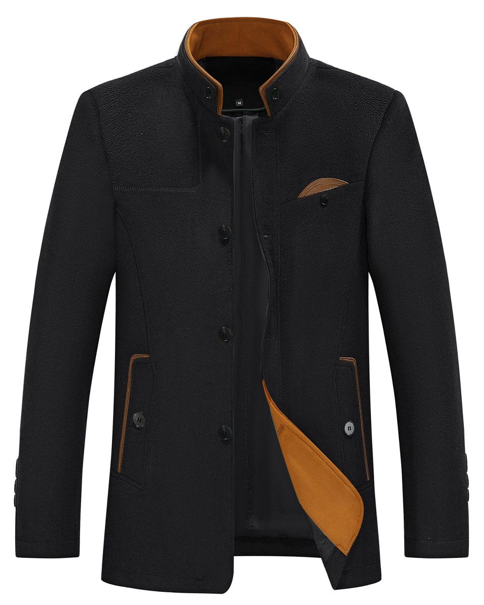 Allthemen Wollmantel mit Stehkragen Wintermantel Einreihig günstig online kaufen