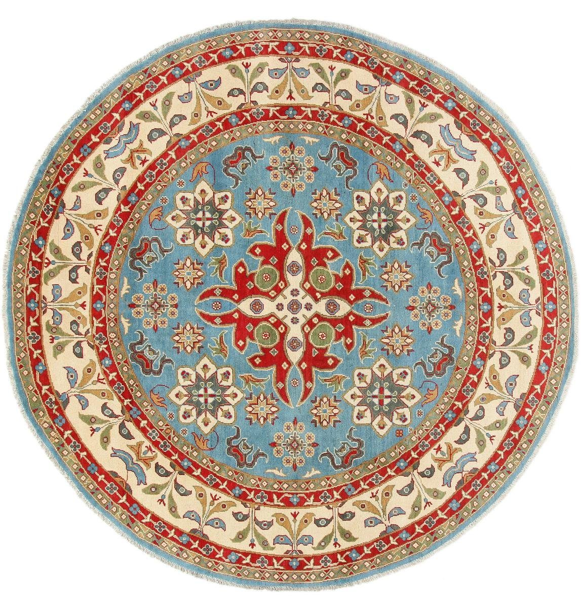 Orientteppich Kazak 244x244 Handgeknüpfter Orientteppich Rund, Nain Trading, rund, Höhe: 5 mm | Kurzflor-Teppiche