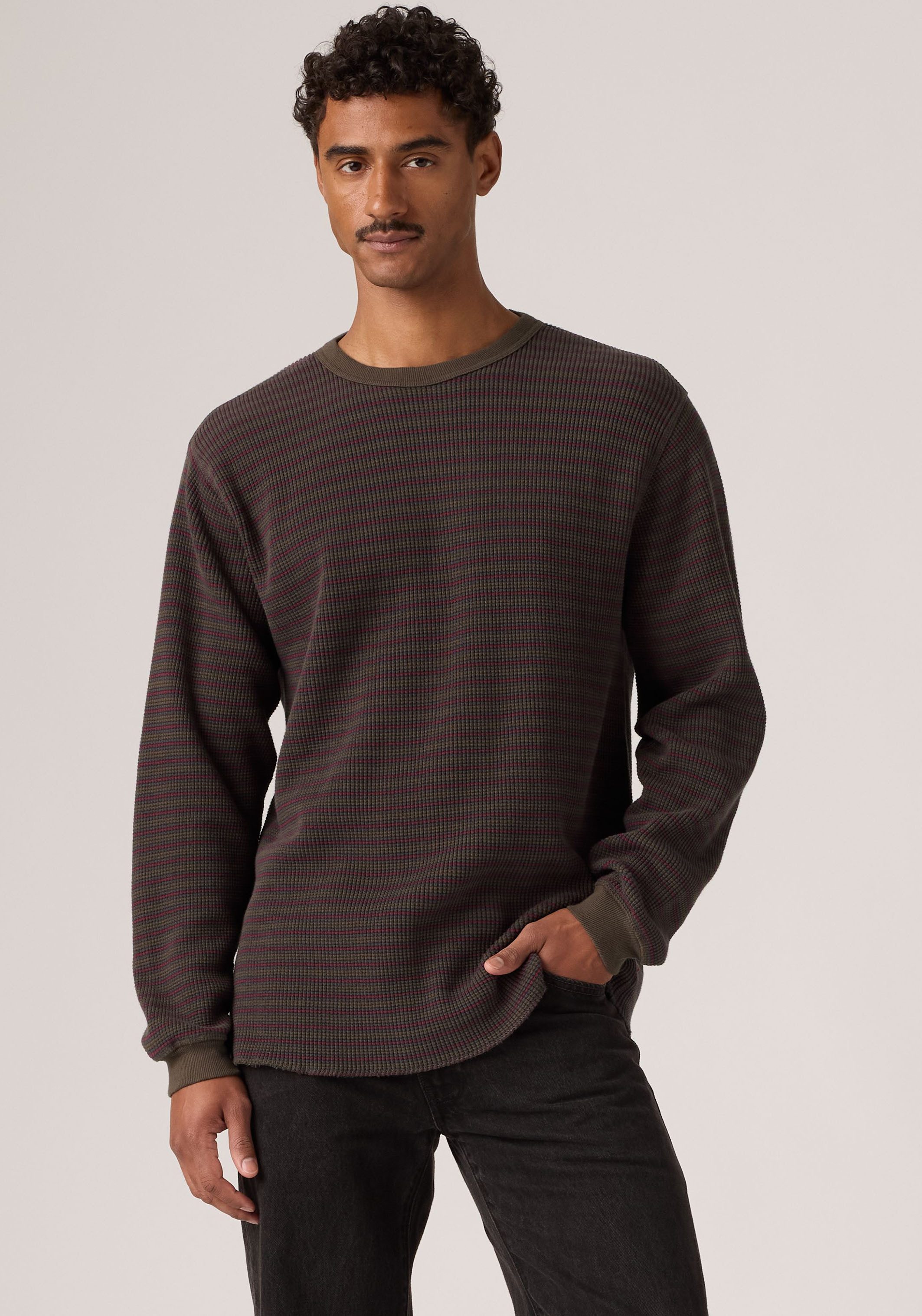 Levi's® Langarmshirt Waffelstrukturmuster