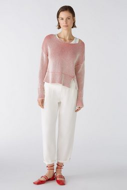 Oui Stoffhose Hose THE RELAXED mid waist, cropped, tapered fit