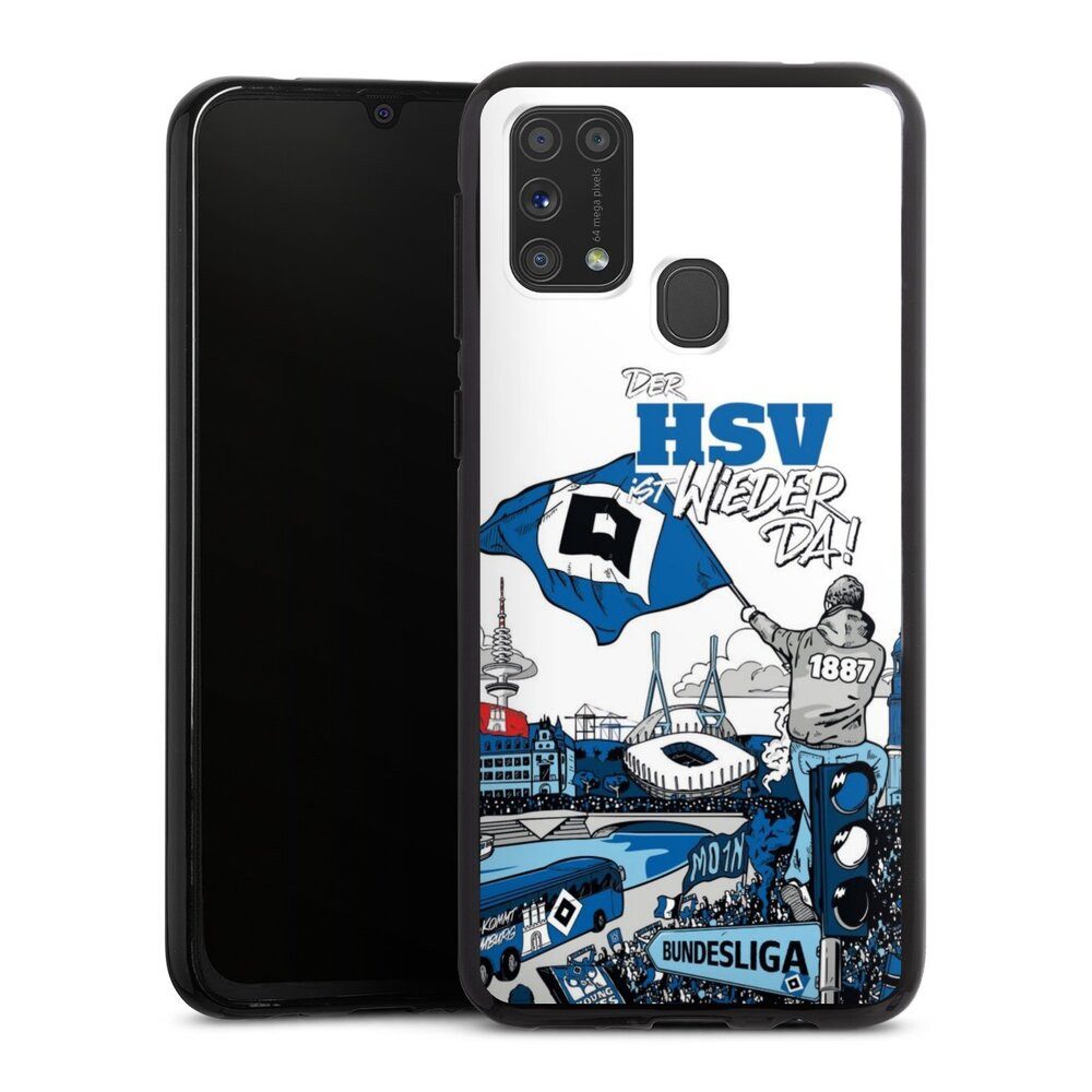 DeinDesign Handyhülle Hamburger SV Offizielles Lizenzprodukt Aufstieg, Samsung Galaxy M31 Silikon Hülle Bumper Case Handy Schutzhülle