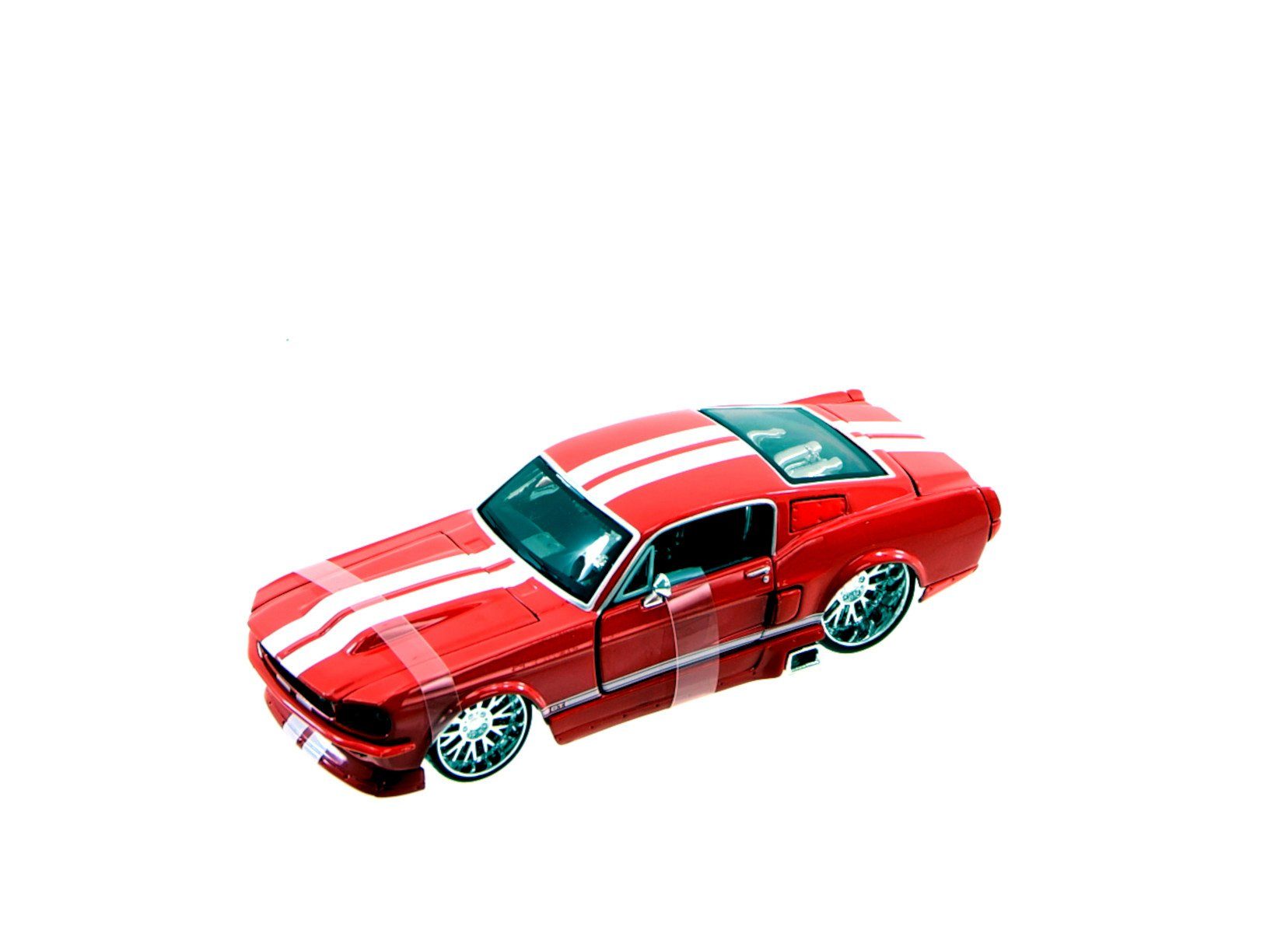 Maisto® Modellauto Ford Mustang GT500 '67 (rot), Maßstab 1:24