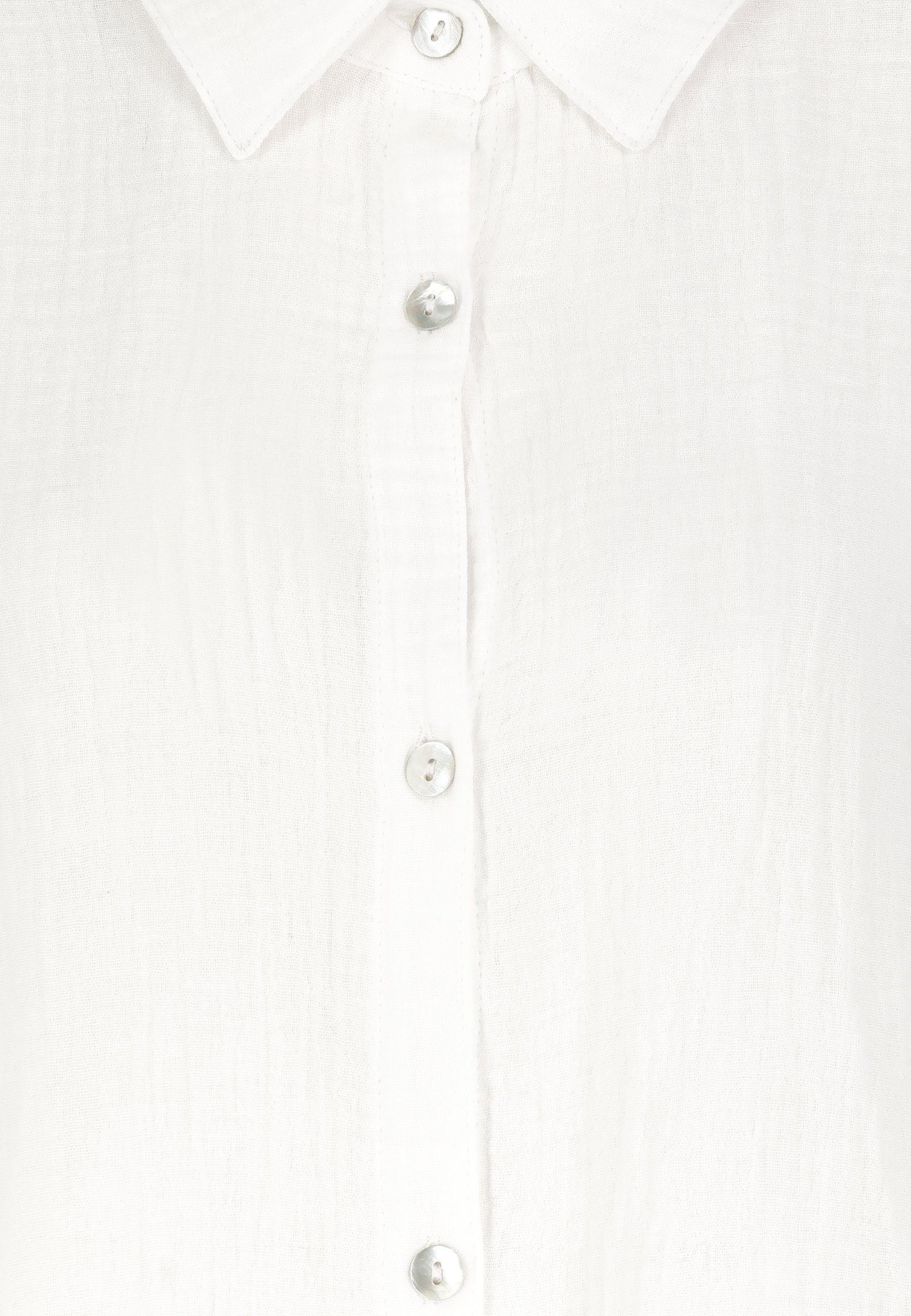 Musselin white SUBLEVEL Langarmbluse Bluse