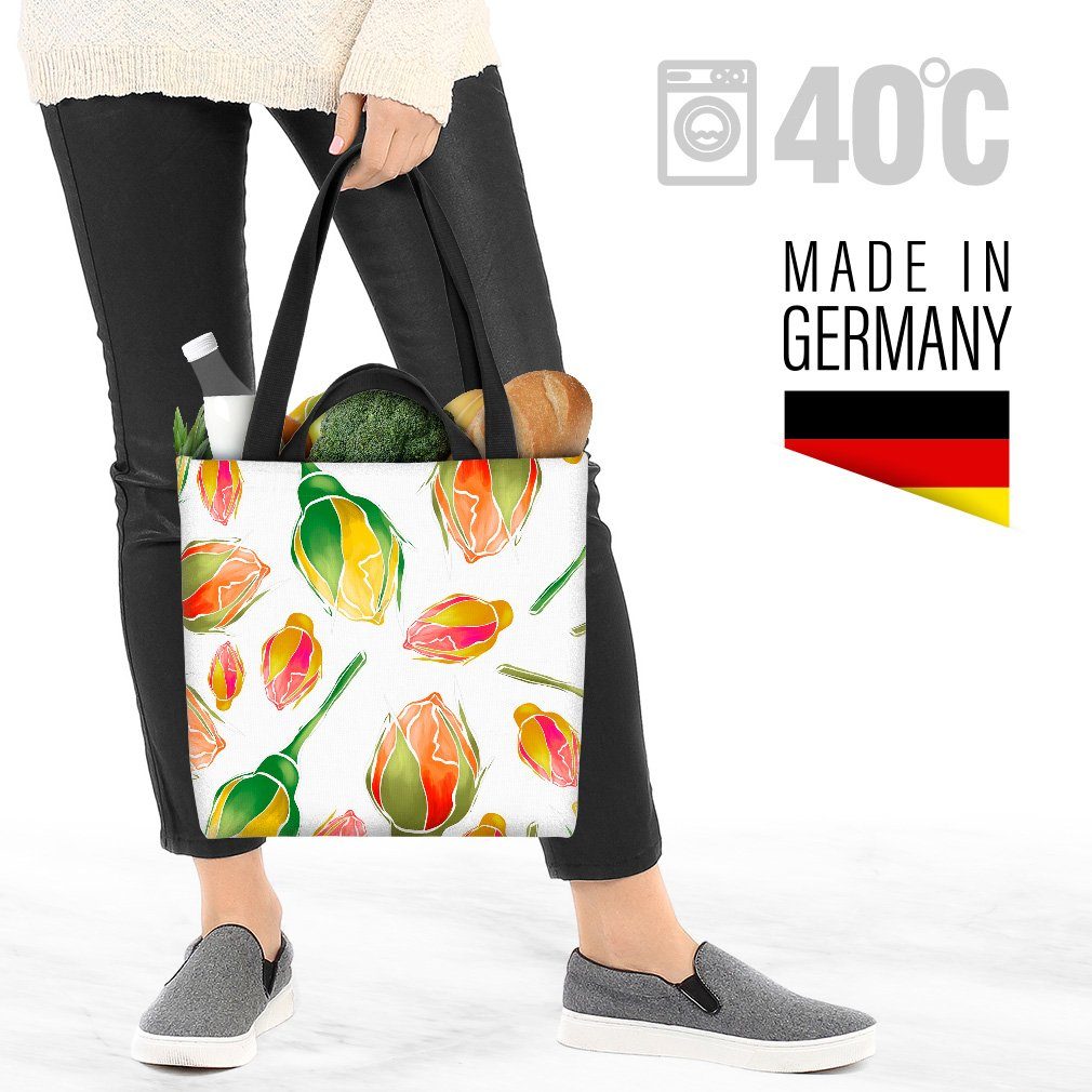 Shopper Tasche Rosen Blumenmuster Bag VOID Einkaufstasche Henkeltasche Ostern (1-tlg), Grafik