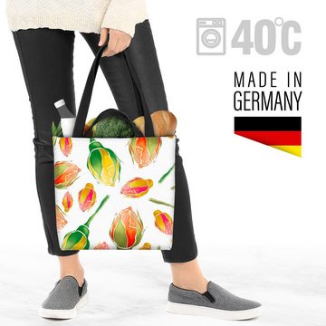 VOID Henkeltasche (1-tlg), Rosen Blumenmuster Grafik Tasche Einkaufstasche Ostern Shopper Bag