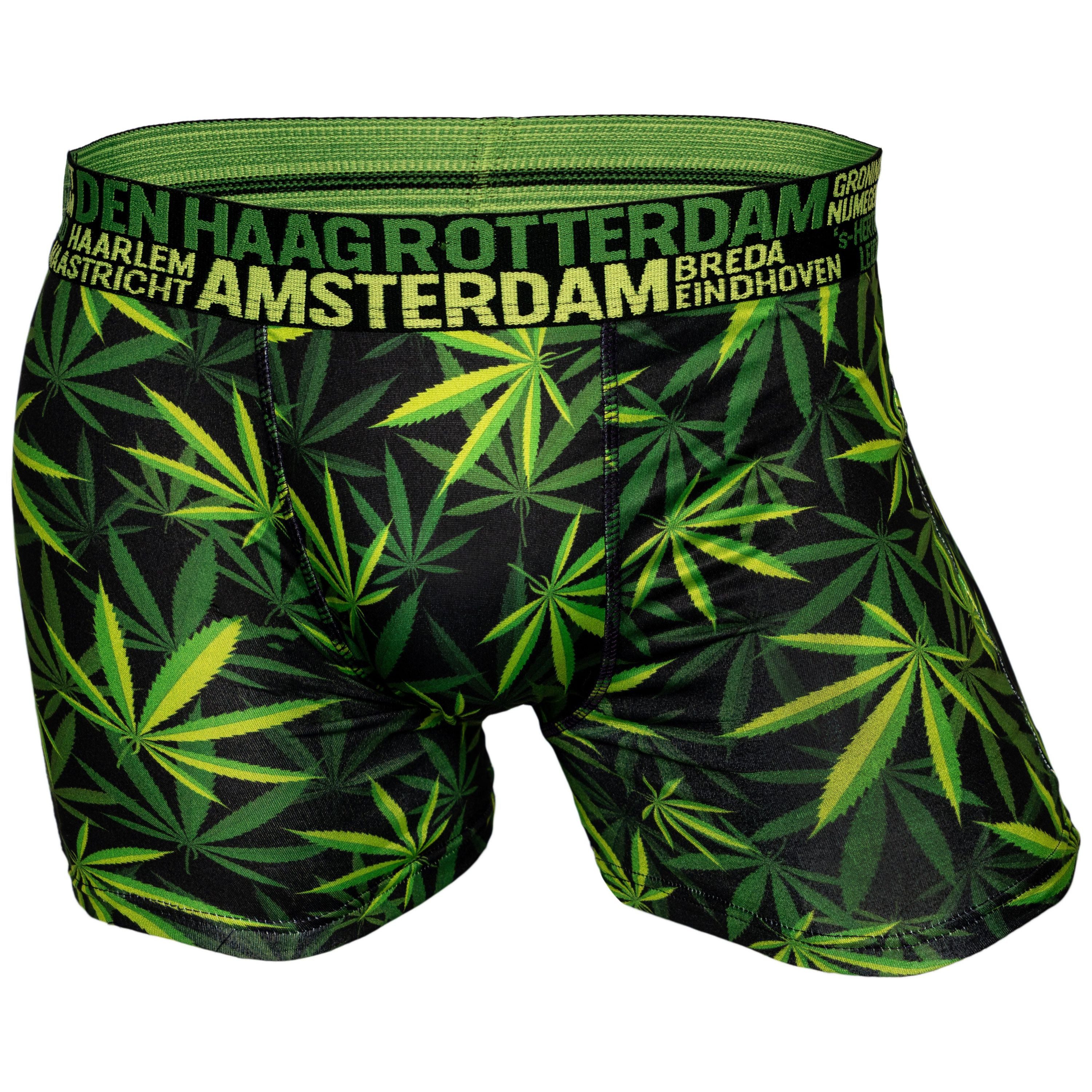TEXEMP Boxershorts 3er bis 9er Pack Herren Boxershorts Ganja Weed Hanf Blatt Trunks (3-St) 75% Viskose - Seidig glatt