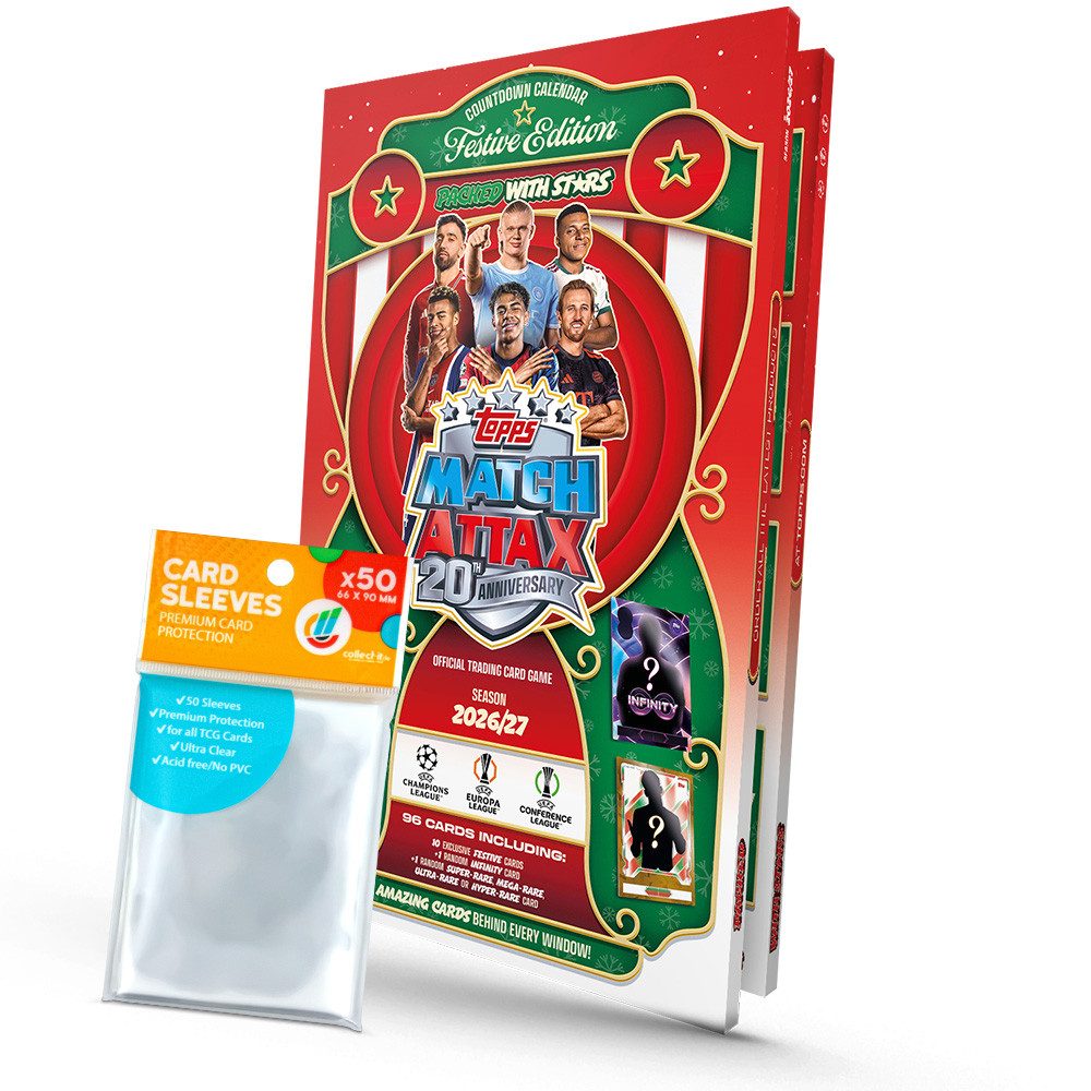Topps Sammelkarte UCC Match Attax 2026/27 TCG - 1 Adventskalender + collect-it Hüllen