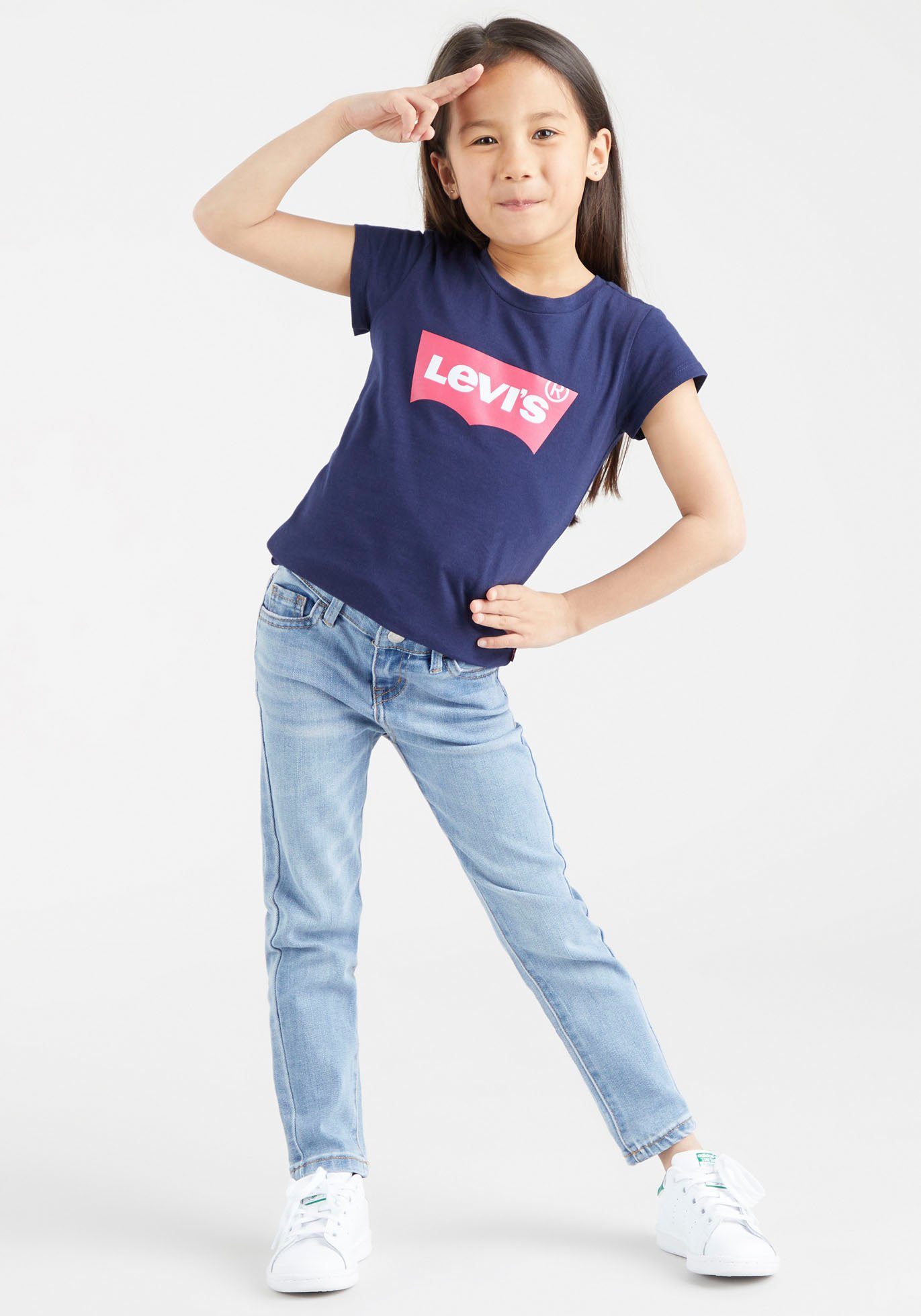 Kids GIRLS TEE T-Shirt BATWING peacoat/tea Levi's® for