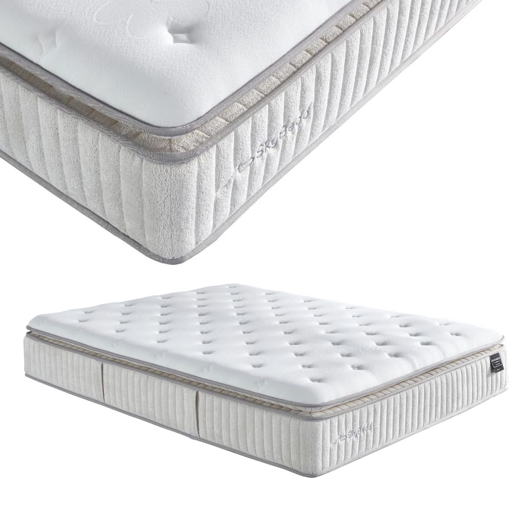 gowoll Boxspringbett Visco Grey Bett Set mit Matratze Stauraum mit Bettkästen (140x200 160x200 180x200)