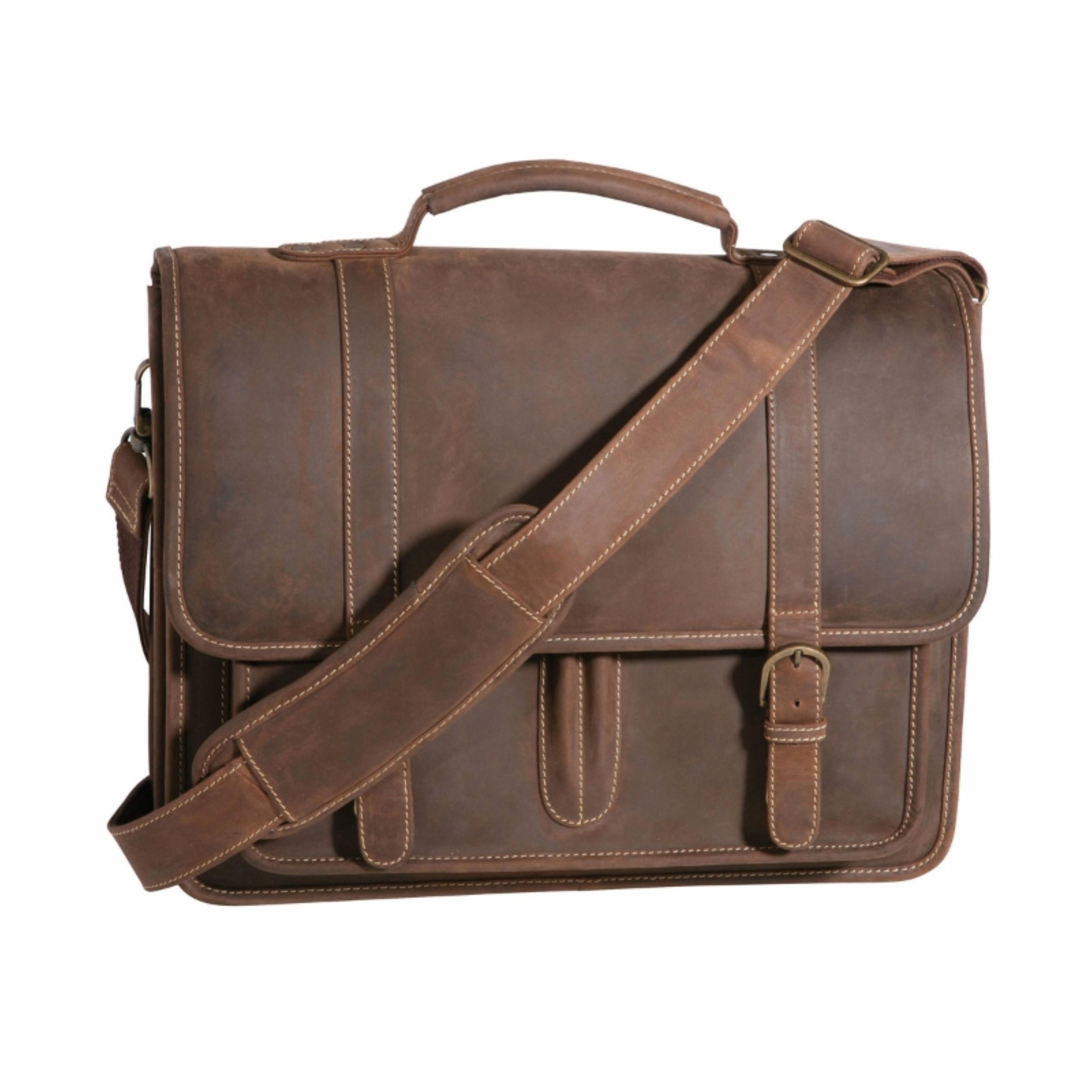 Scippis Aktentasche BRIEFCASE OHIO – Klassische Leder-Aktentasche mit Laptopfach