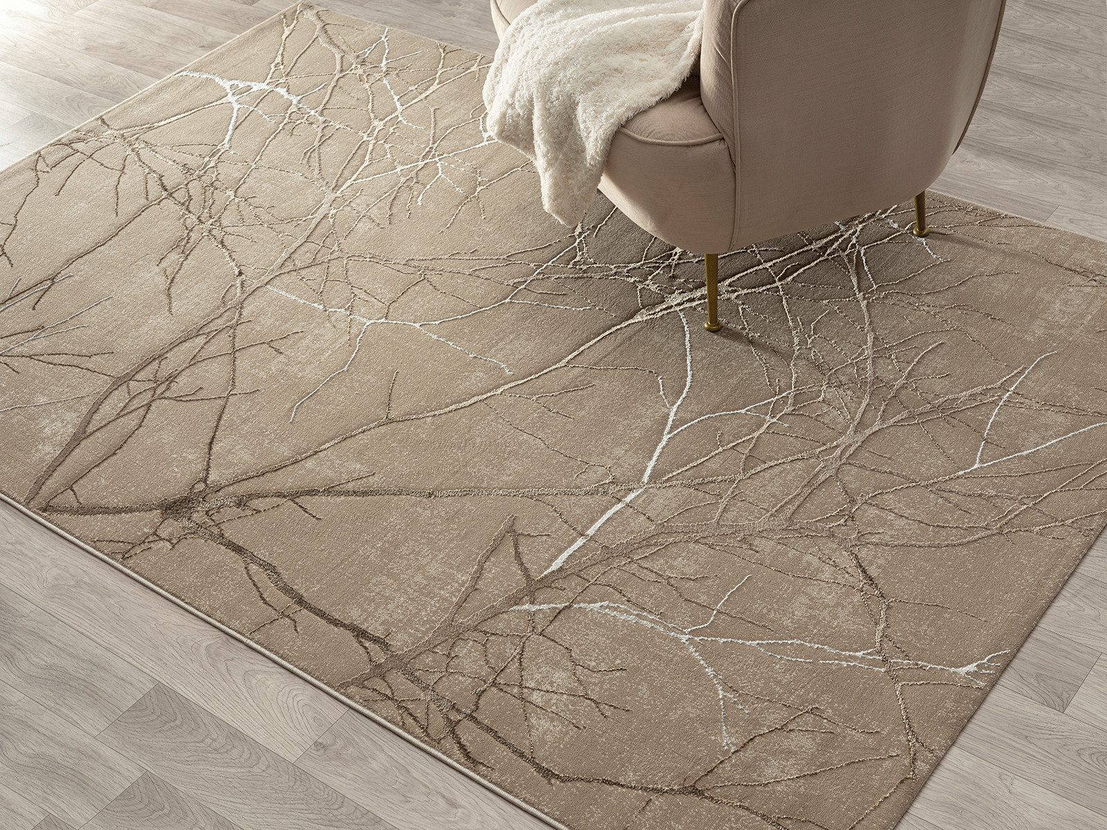 the carpet Teppich Mila, rechteckig, Höhe: 8 mm, moderner Wohnzimmer Teppich elegant glänzender Flor