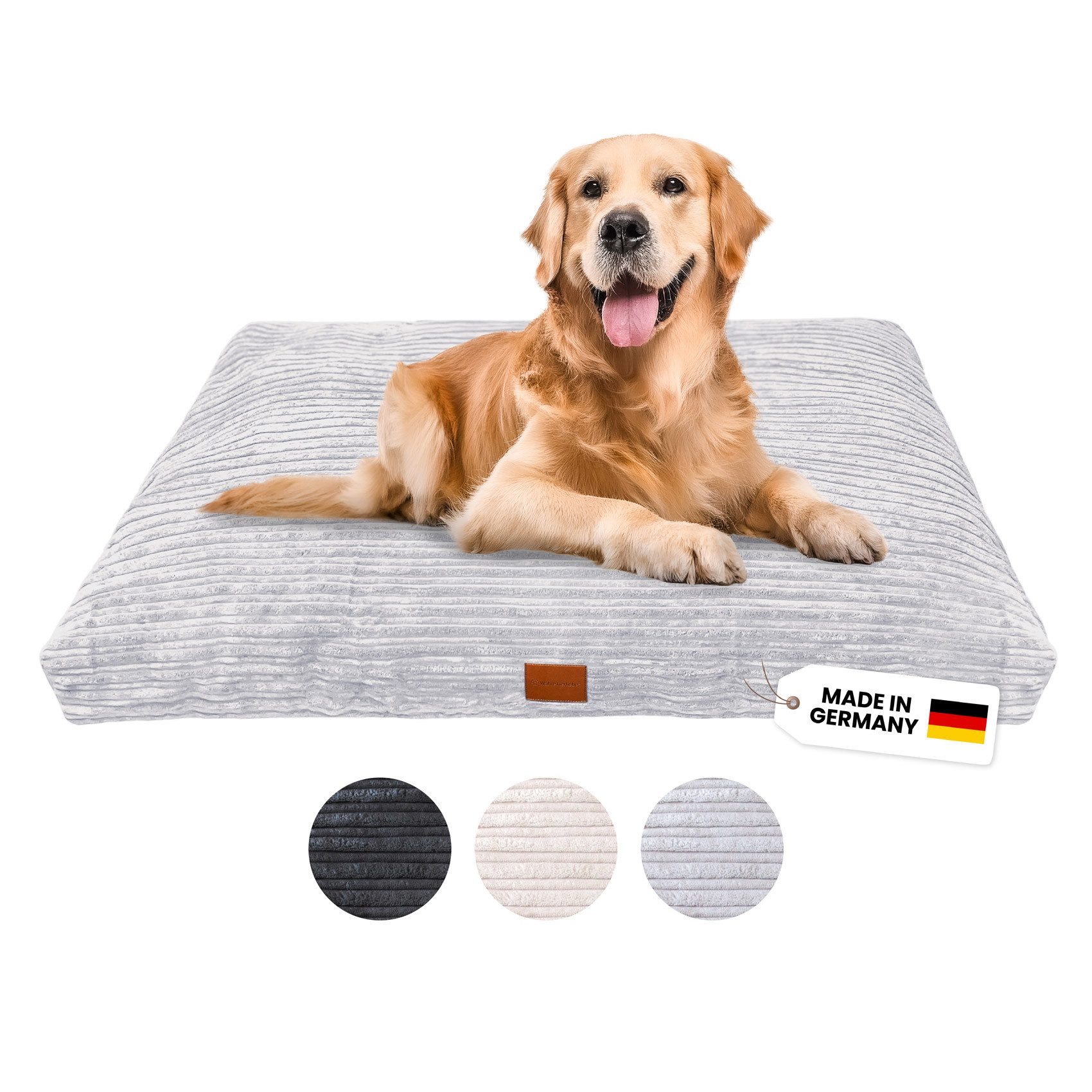 Wahre Tierliebe Tierbett Cozy, kuschliges Hundebett, orthopädisch, waschbar, pflegeleicht, verschiedene Größen & Farben, extra weiches Material, wasserabweisend