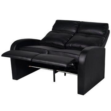 vidaXL Sofa Relaxsessel 2-Sitzer mit LED Kunstleder Schwarz