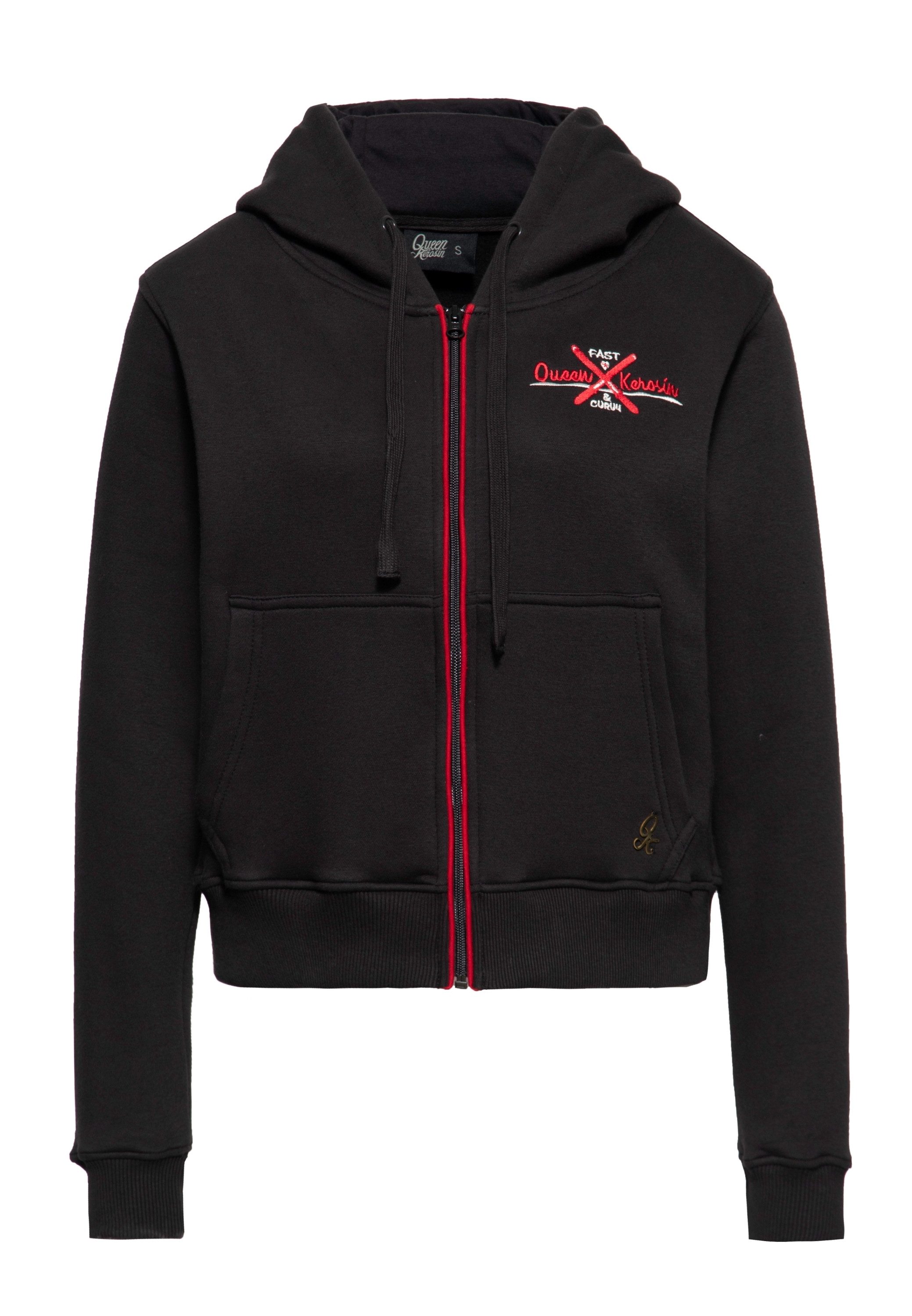 QueenKerosin Kapuzensweatjacke Fast & Curvy (1-tlg) günstig online kaufen