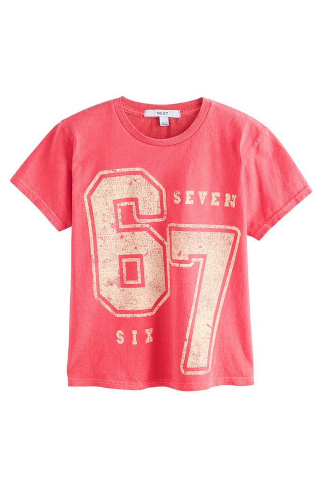 Next T-Shirt Kurzärmeliges T-Shirt mit Grafik, 67 (1-tlg)