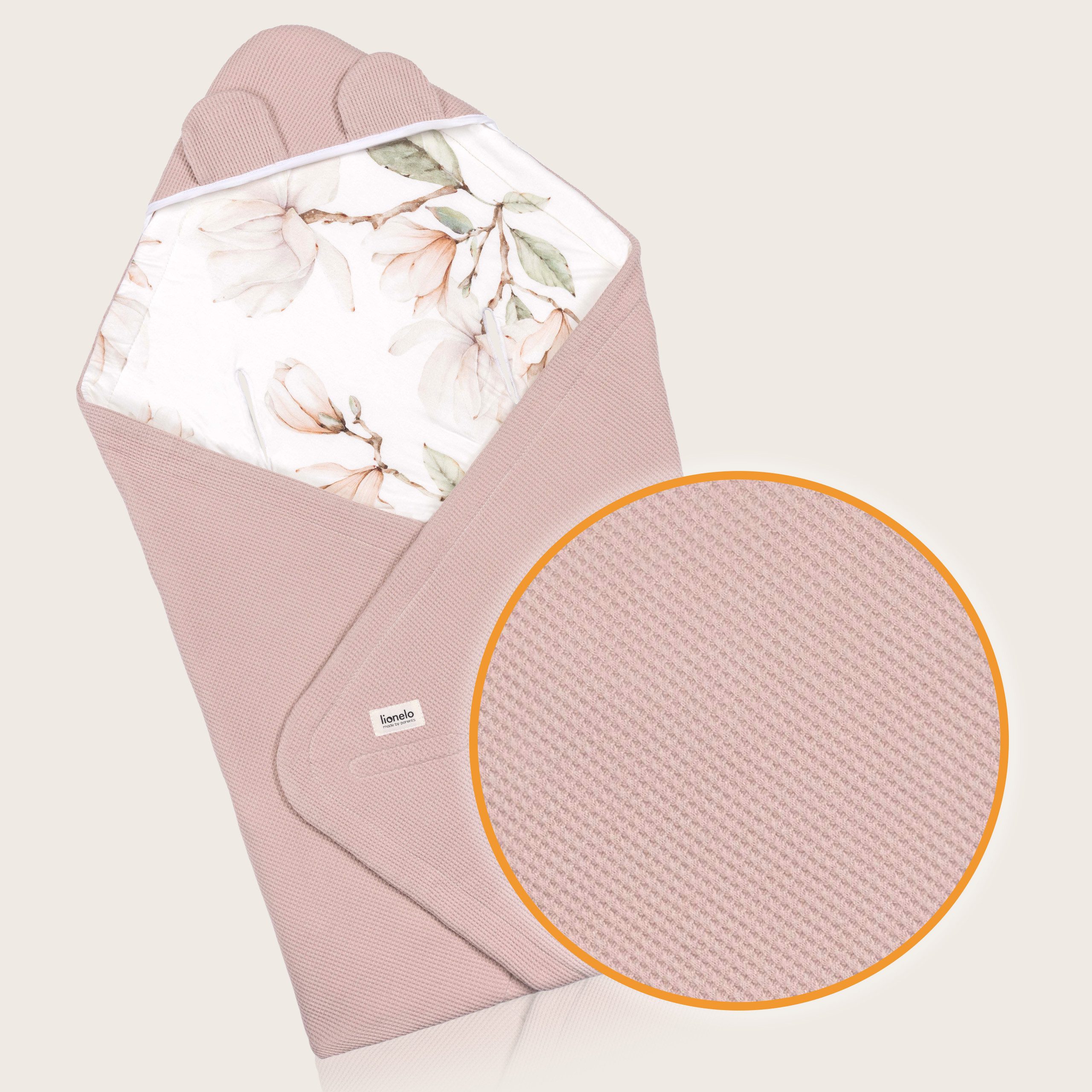 Kinderdecke TRAVEL SWADDLE BLANKET, lionelo, Hypoallergene Materialien/Bambus und Baumwolle/TOG 2,5