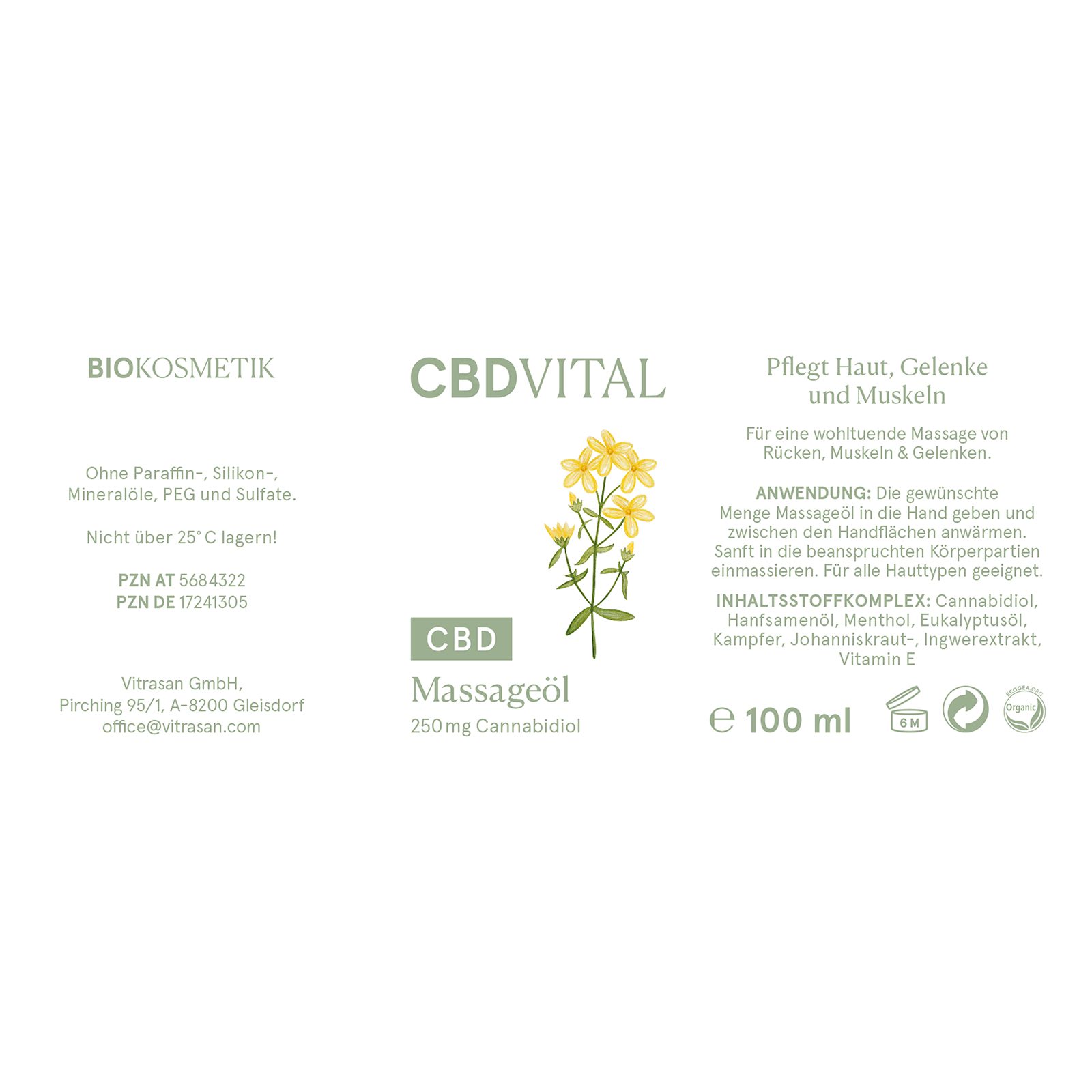 CBD Vital Massageöl CBD Massageöl