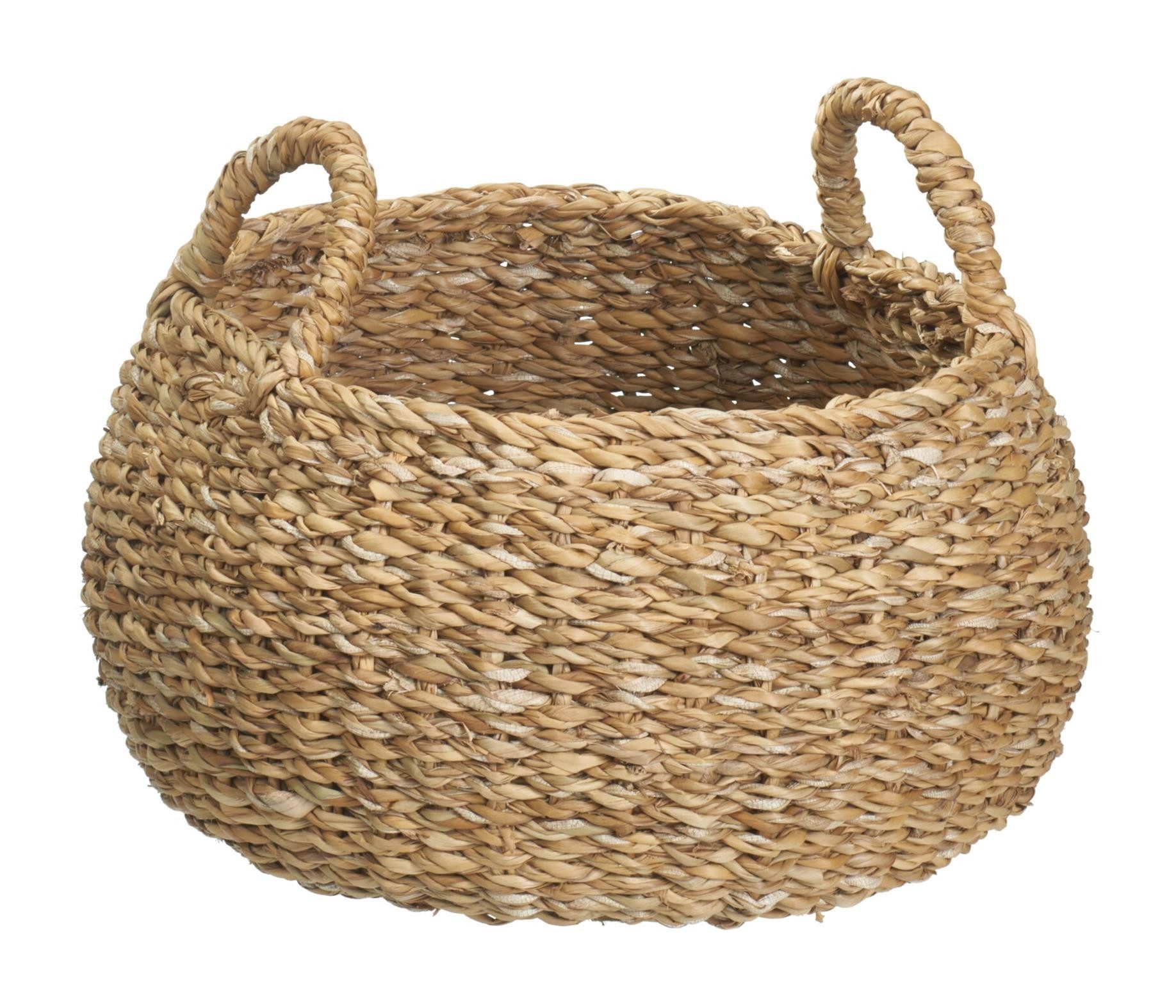 Koopman Aufbewahrungskorb GRAS, Ø 27 x H 23 cm, Braun, Seegras, (1 St), mit Griffen