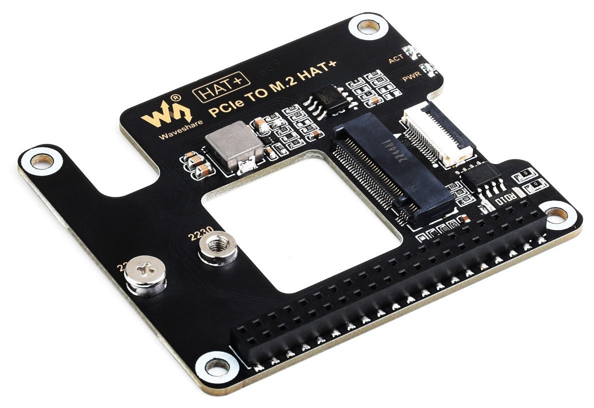 Waveshare 16-Pin PCIe zu M.2 Adapter für Raspberry Pi 5, SSD, NVMe Adapter