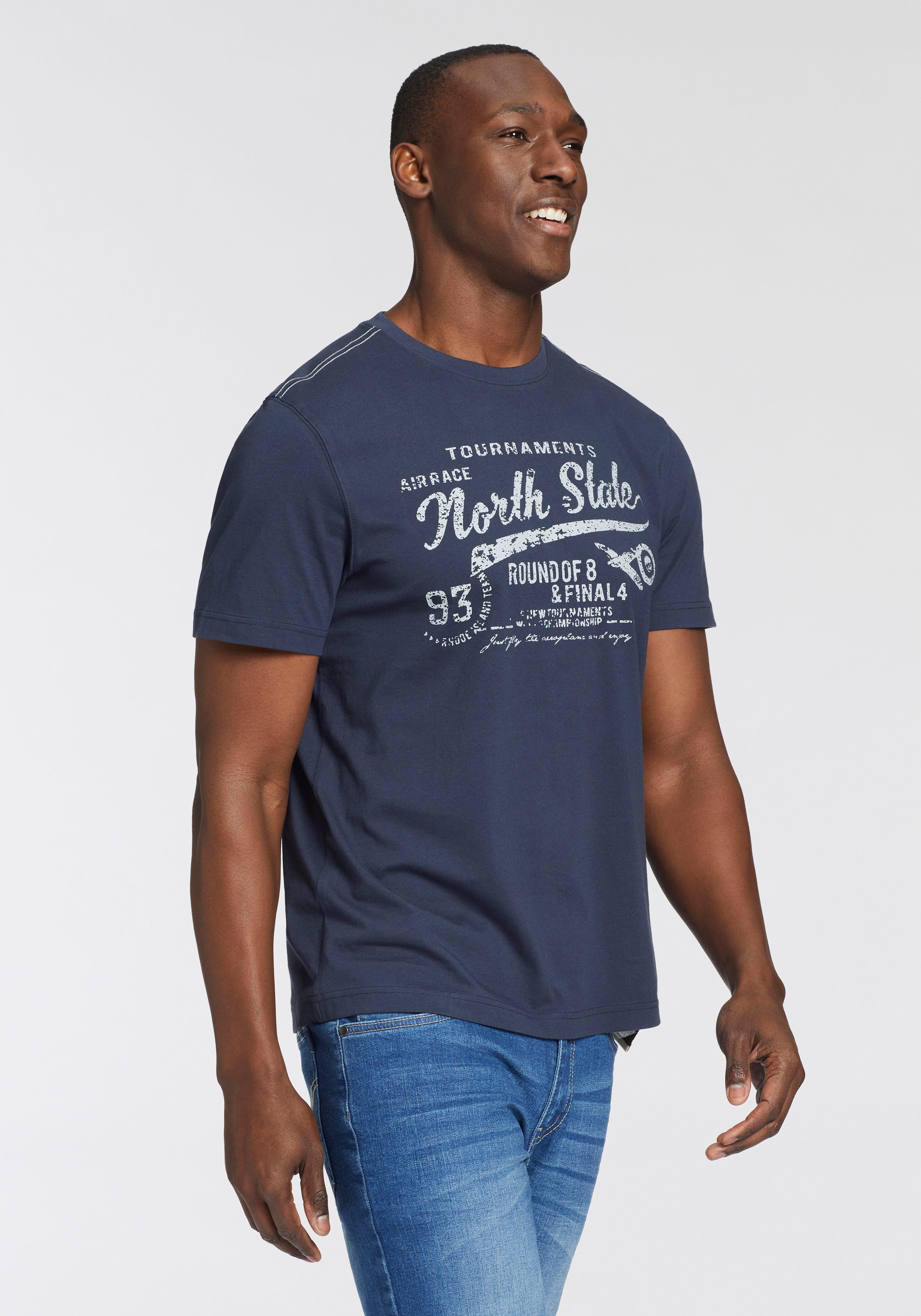 Man's World T-Shirt Kurzarm, bedruckt, Rundhalsausschnitt, günstig online kaufen