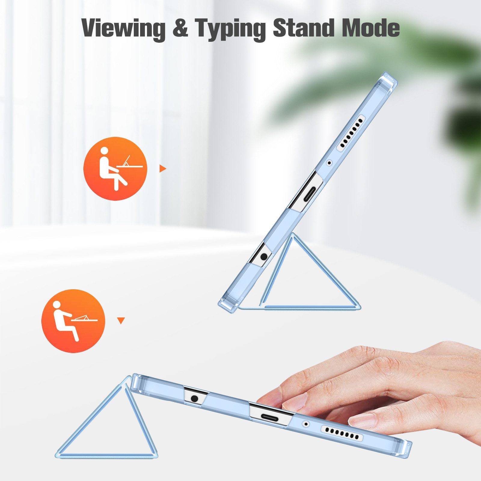 Fintie Tablet-Hülle für Samsung Galaxy Tab A11 8,7" 2025/ Tab A9 8.7 Zoll Tablet, Ultra Dünn Schutzhülle mit Transparenter Rückseite – Bild 4 von 5