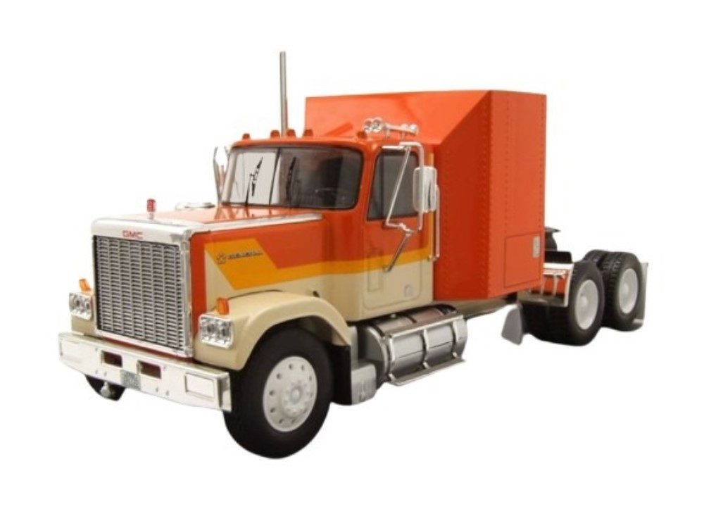 ixo Models Modellauto GMC General Zugmaschine 1980 orange beige, Maßstab 1:43