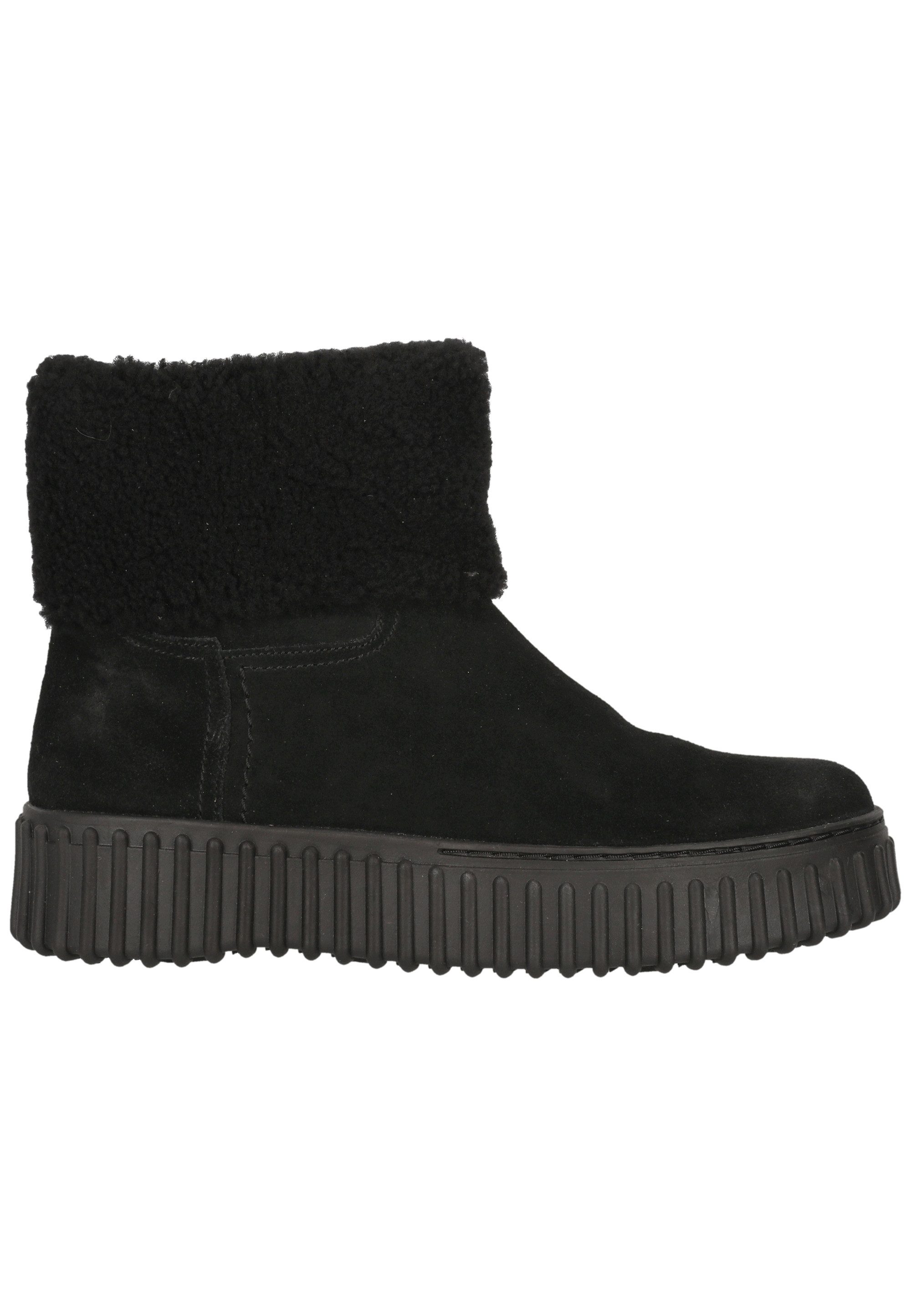 Clarks Torhill Turn Black WLined Sde Stiefel mit charakteristischer, gerippter Sohle